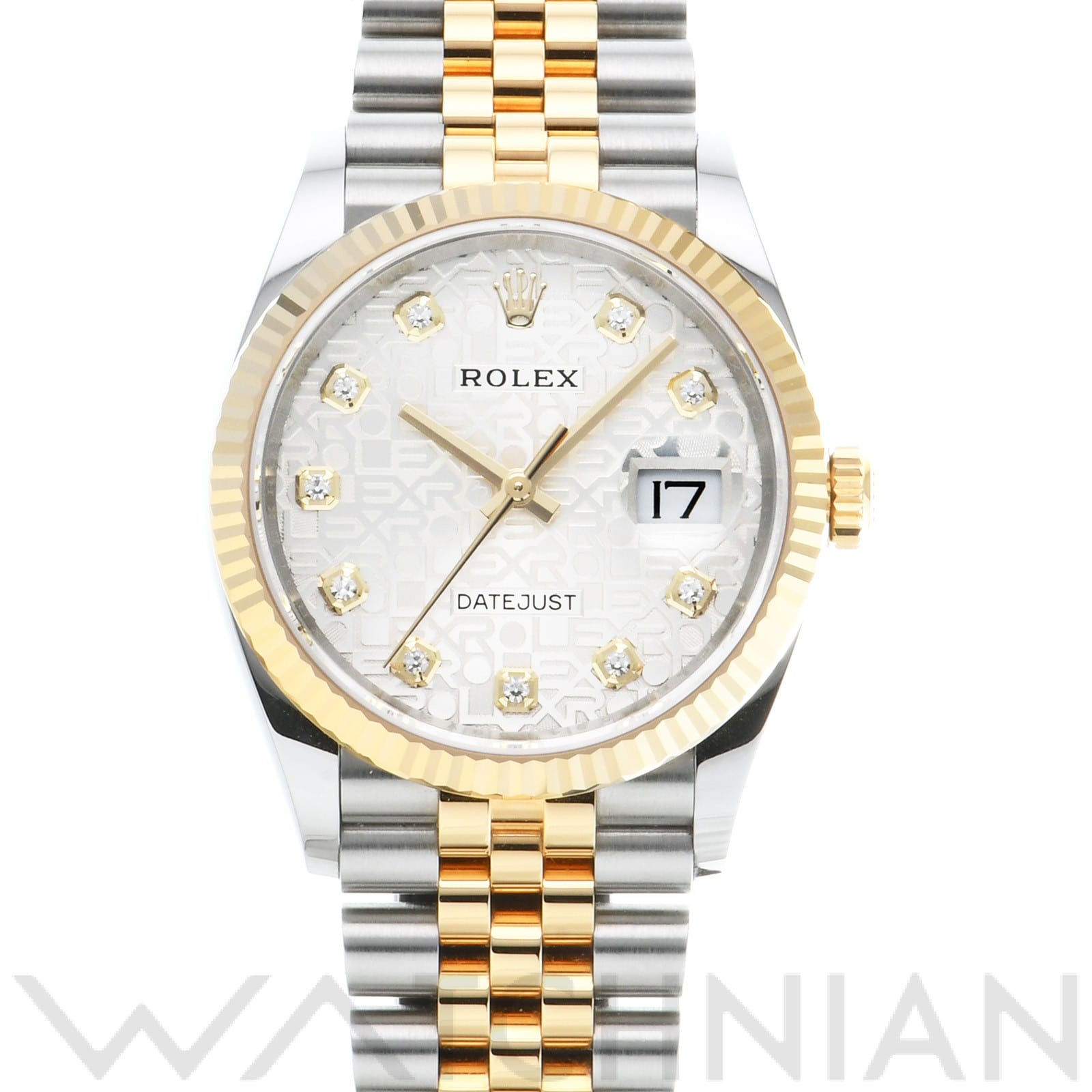 ロレックス デイトジャスト 36 126233G シルバーコンピュータ/ダイヤモンド メンズ 時計 【中古】【wristwatch】