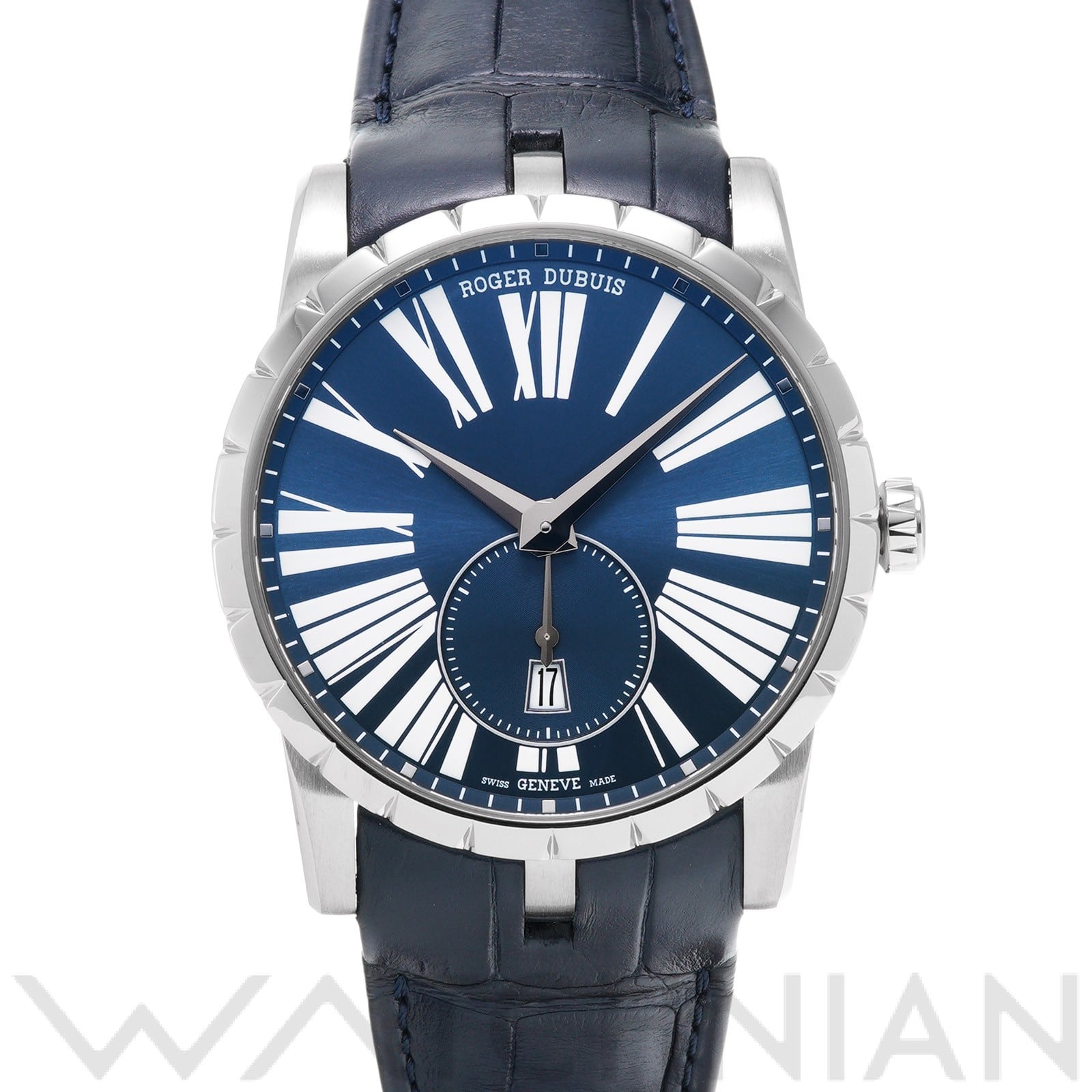 エクスカリバー 42 DBEX0535 ブルー ロジェ デュブイ ROGER DUBUIS メンズ 【中古】