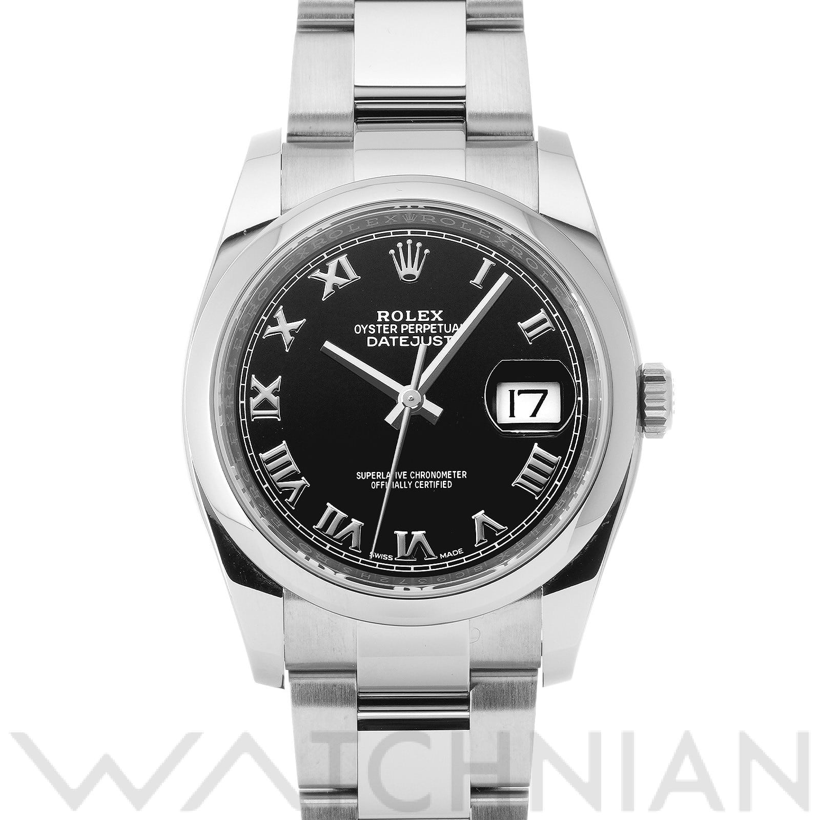 ロレックス デイトジャスト 36 116200 ブラック メンズ 時計 【中古】【wristwatch】