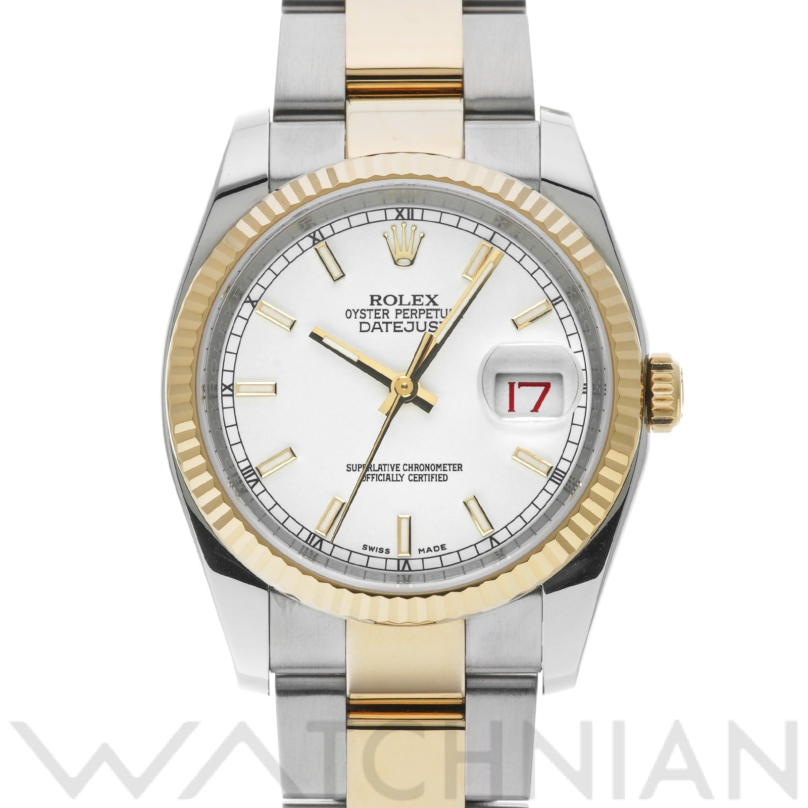 ロレックス デイトジャスト 36 116233 ホワイト メンズ 時計 【中古】【wristwatch】