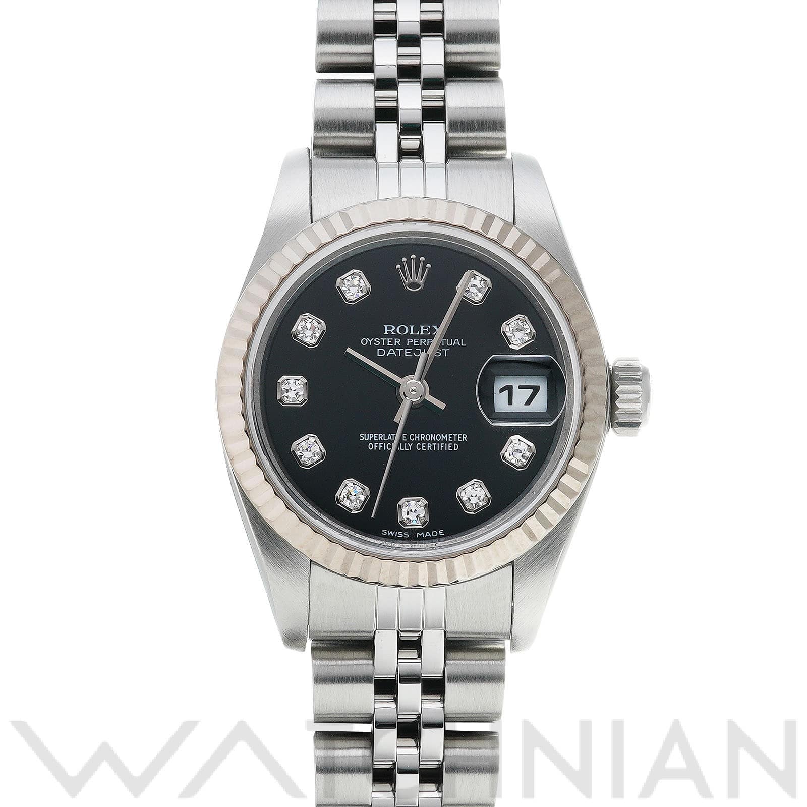 ロレックス デイトジャスト 26 79174G ブラック/ダイヤモンド レディース 時計 【中古】【wristwatch】
