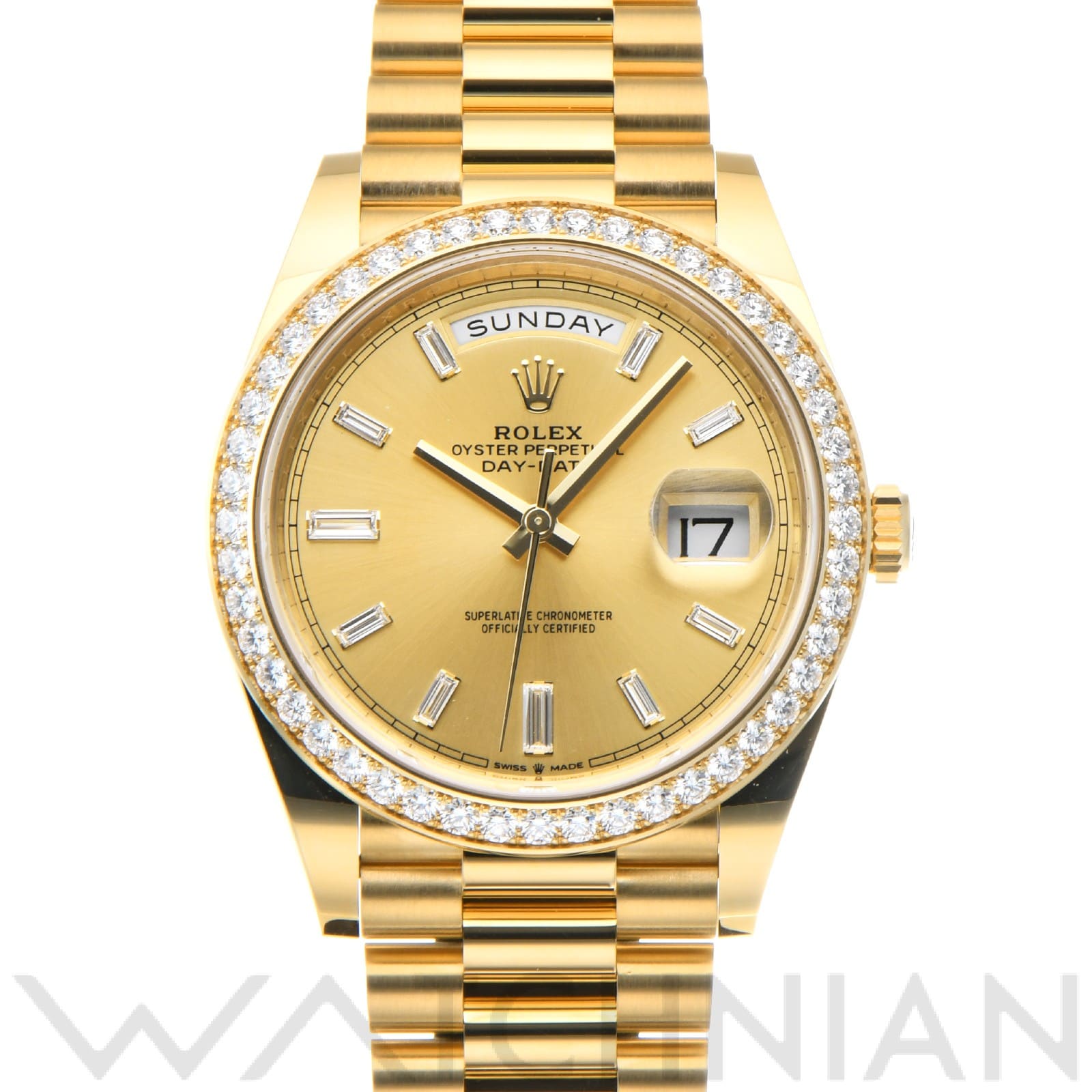 ロレックス デイデイト 40 228348RBR シャンパン/ダイヤモンド メンズ 時計 【未使用】【wristwatch】