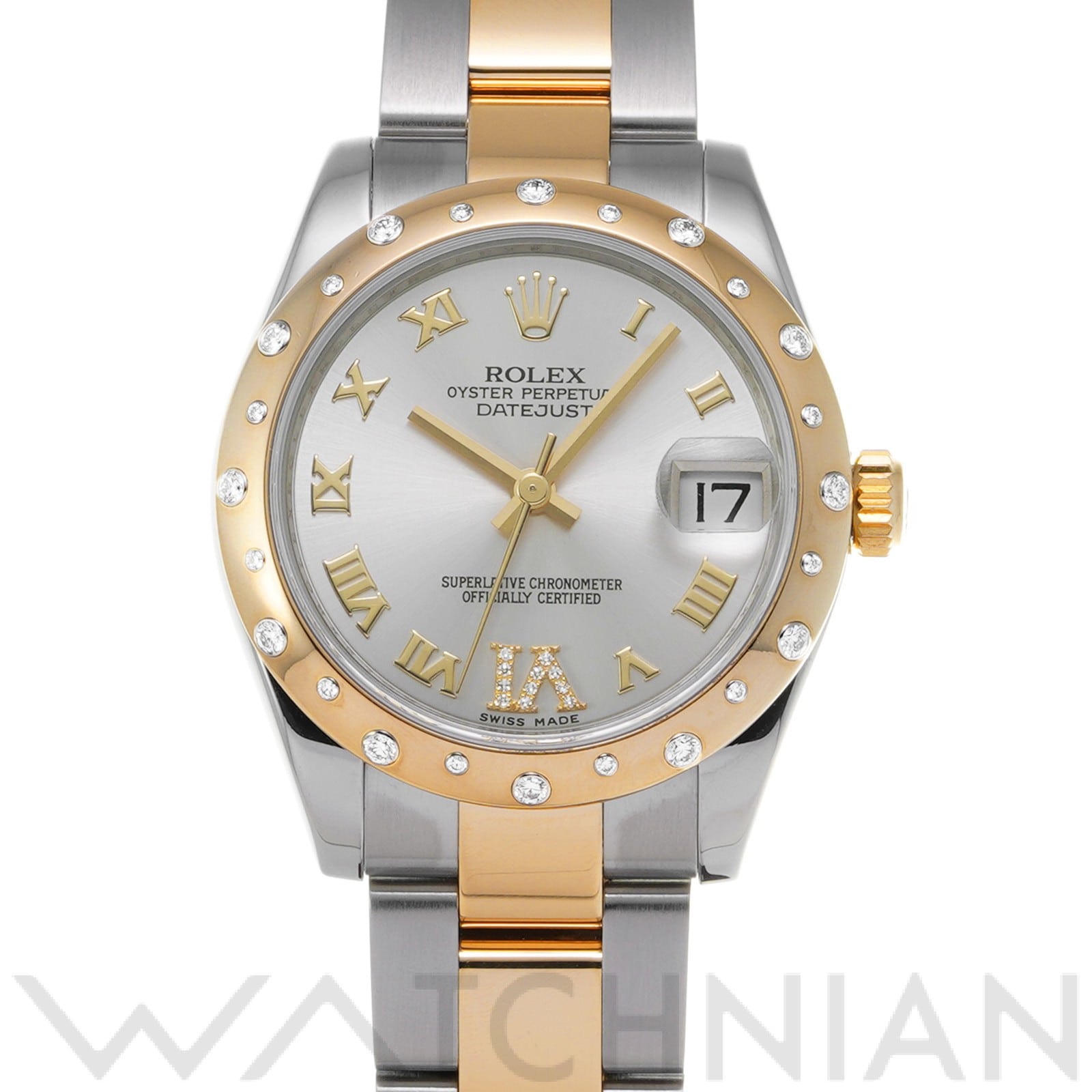 ロレックス デイトジャスト 31 178343 シルバー/VI ダイヤモンド ユニセックス 時計 【中古】【wristwatch】