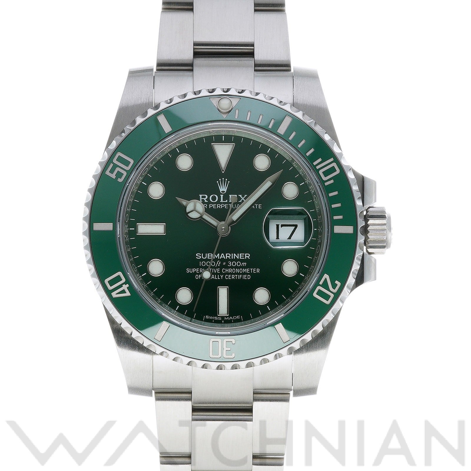 ロレックス サブマリーナ デイト 116610LV グリーン メンズ 時計 【中古】【wristwatch】