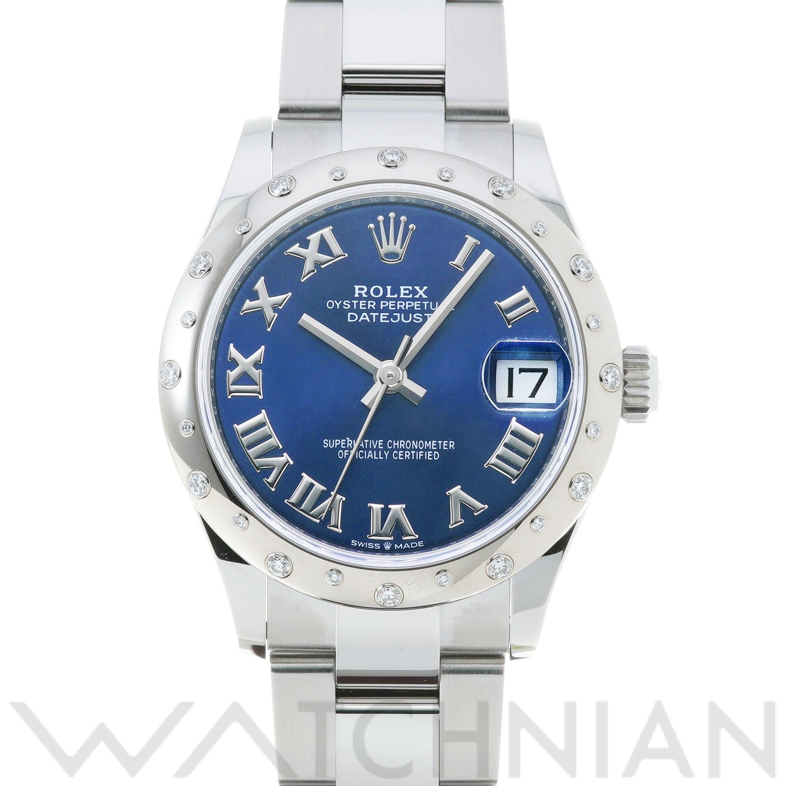 ロレックス デイトジャスト 31 278344RBR ブライトブルー ユニセックス 時計 【中古】【wristwatch】