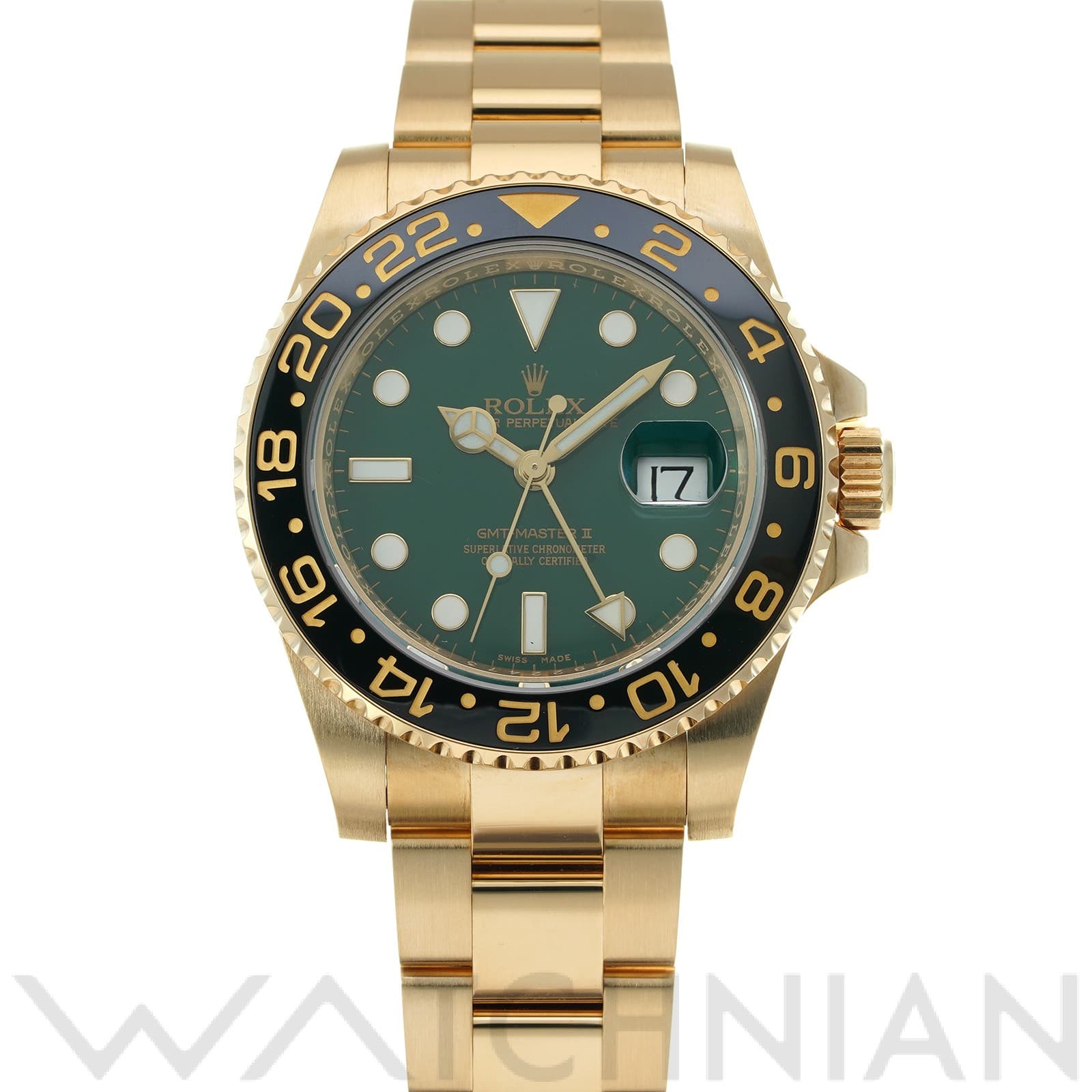 ロレックス GMTマスターII 116718LN グリーン メンズ 時計 【中古】【wristwatch】