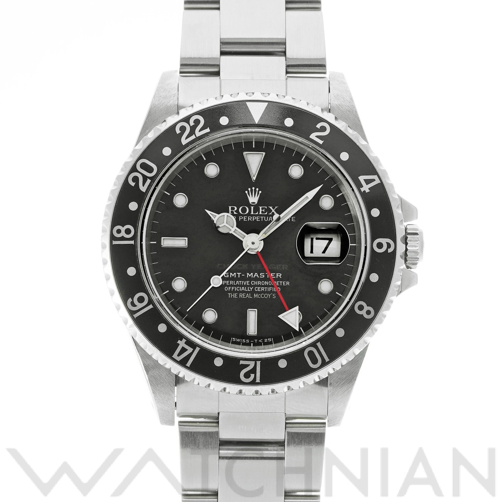 ロレックス GMTマスター チャック・イェーガー 16700 ブラック メンズ 時計 【中古】【wristwatch】