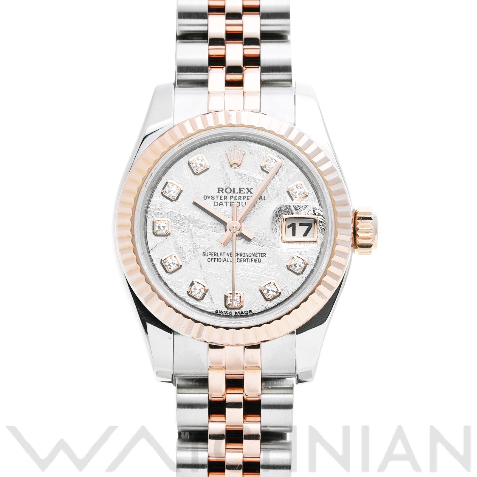 ロレックス デイトジャスト 26 179171G メテオライト/ダイヤモンド レディース 時計 【中古】【wristwatch】