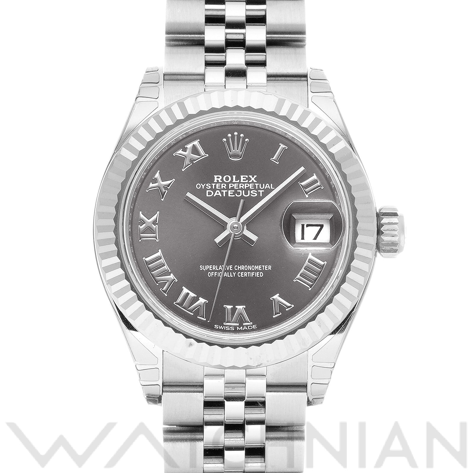 ロレックス レディ デイトジャスト 28 279174 ダークグレー レディース 時計 【中古】【wristwatch】