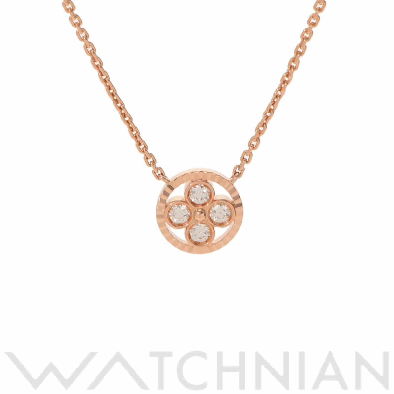 ルイ ヴィトン サンブロッサムBB 4Pダイヤ K18PG レディース ジュエリー 【中古】【jewelry】