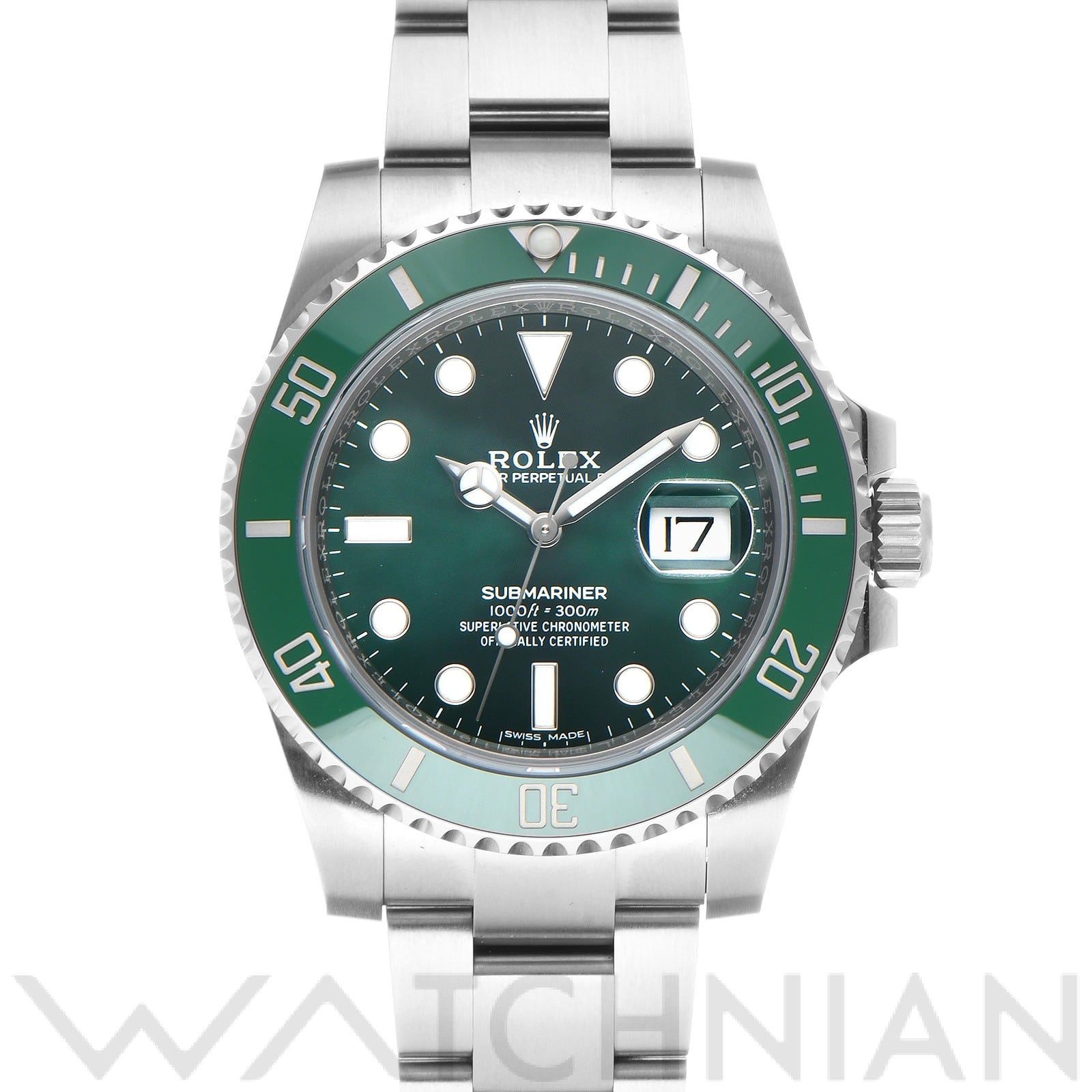 ロレックス サブマリーナ デイト 116610LV グリーン メンズ 時計 【中古】【wristwatch】