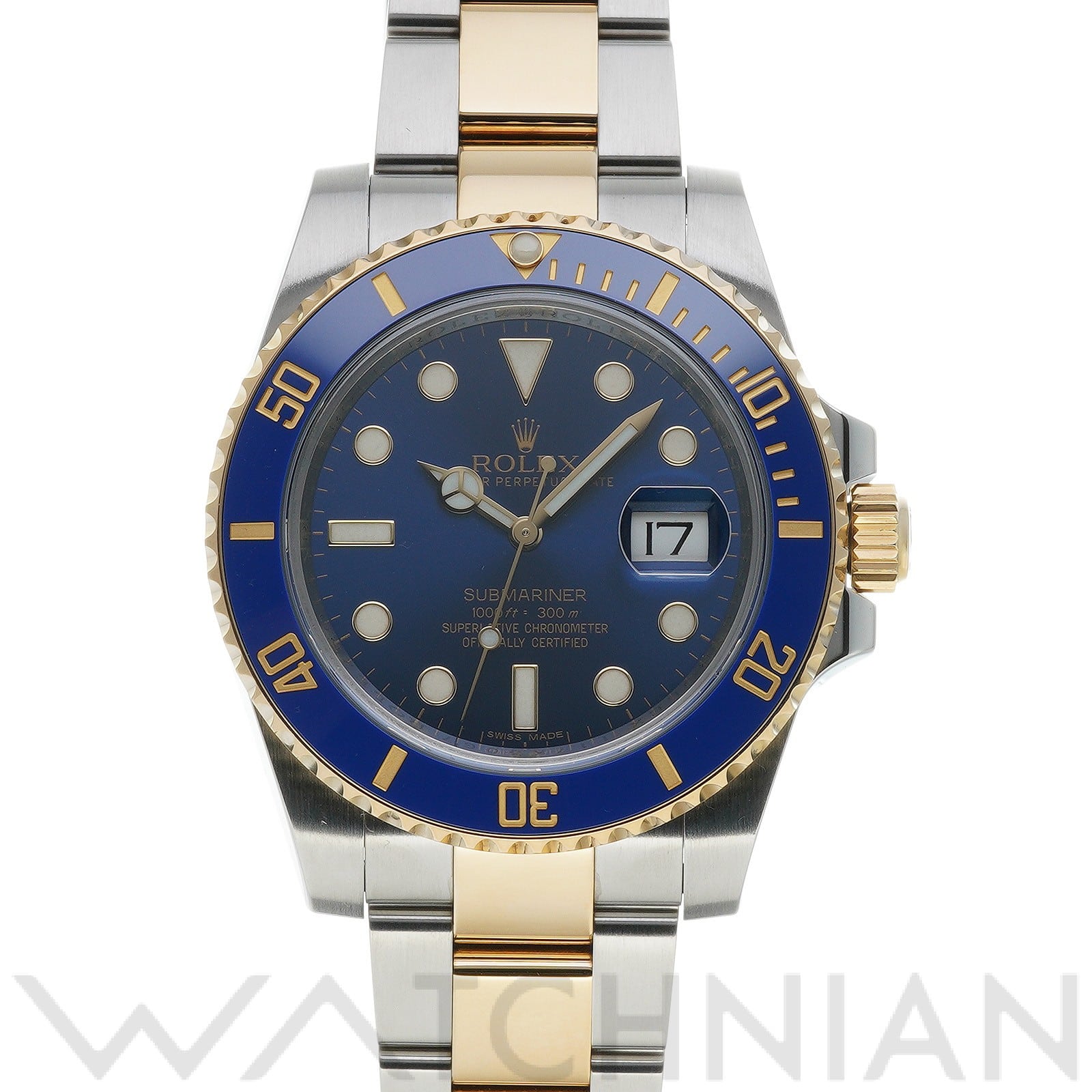 サブマリーナ デイト 116613LB ランダムシリアル ブルー ロレックス ROLEX メンズ 【中古】