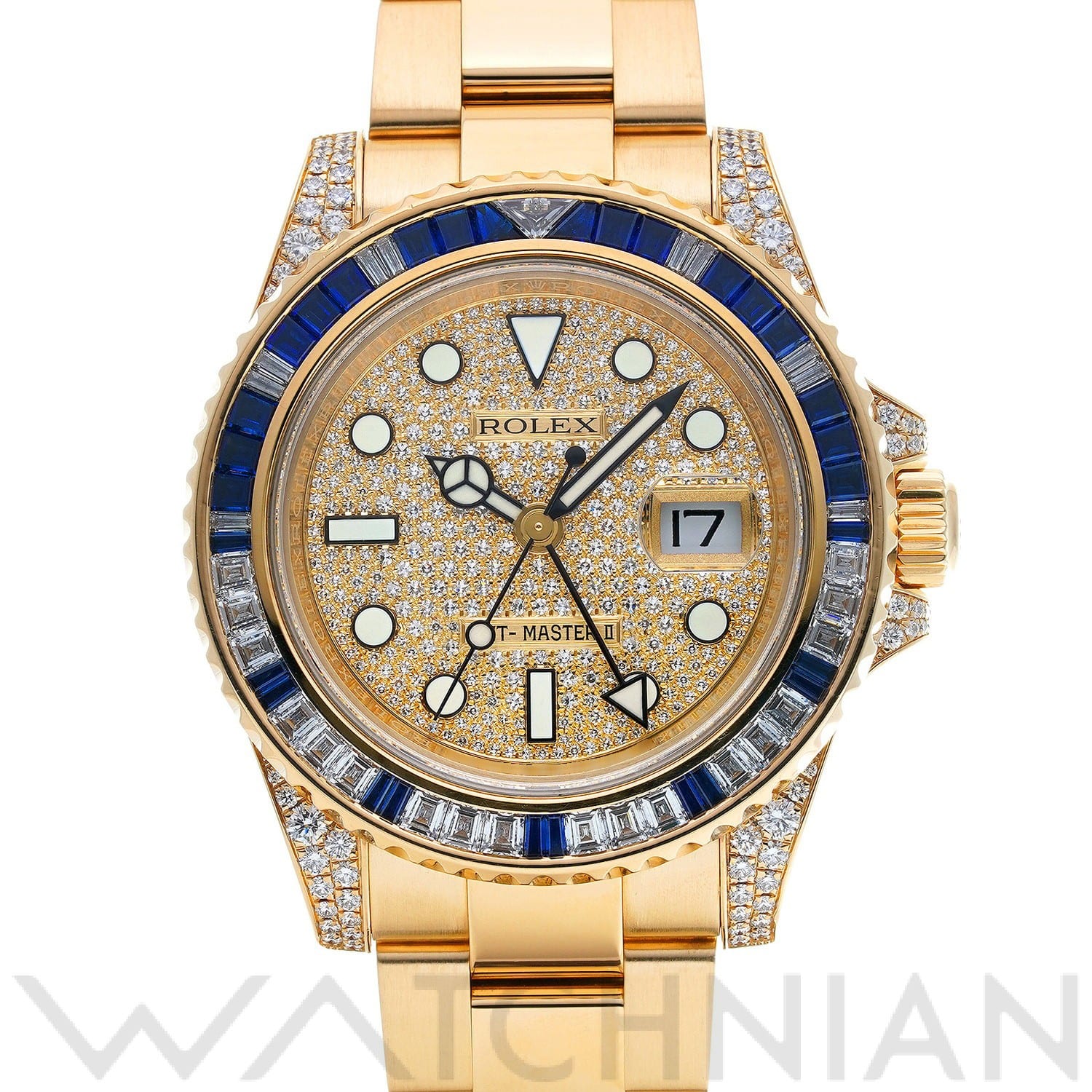 ロレックス GMTマスターII 116758SA パヴェダイヤモンド メンズ 時計 【中古】【wristwatch】