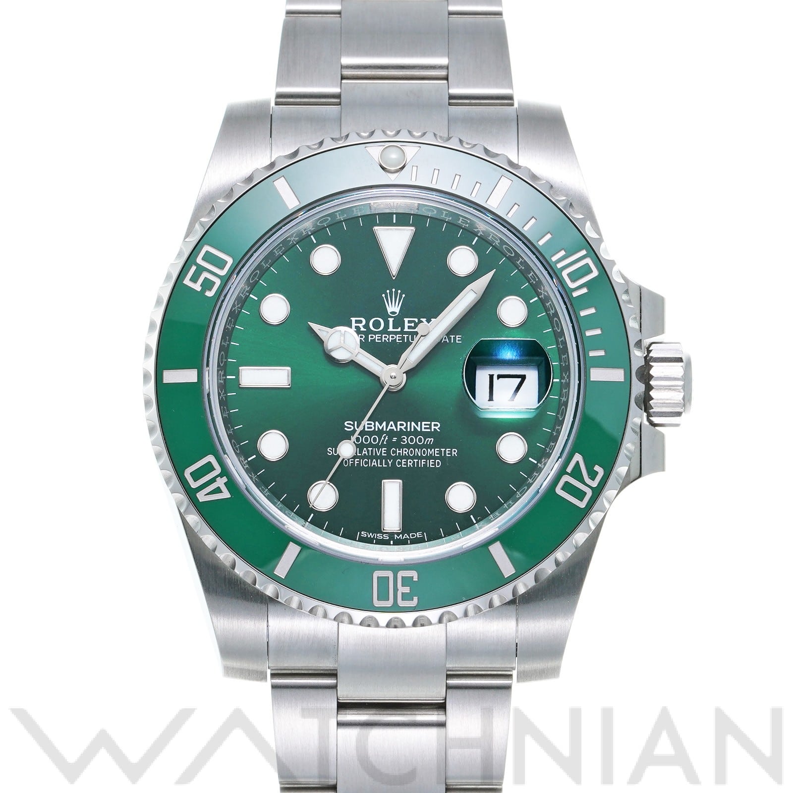 ロレックス サブマリーナ デイト 116610LV グリーン メンズ 時計 【中古】【wristwatch】