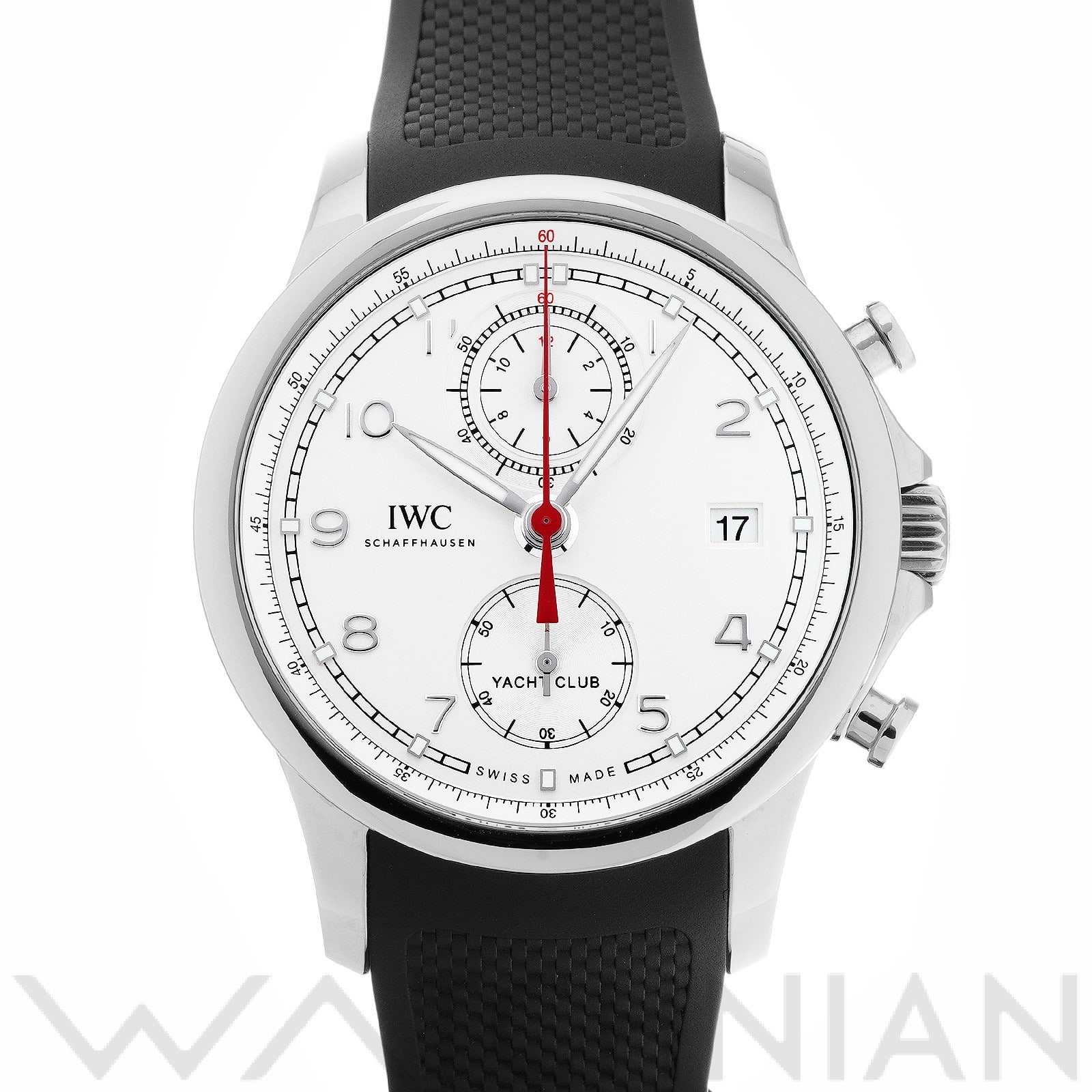 ポルトギーゼ ヨットクラブ クロノグラフ IW390502 シルバーメッキ インターナショナルウォッチカンパニー IWC メンズ 【中古】