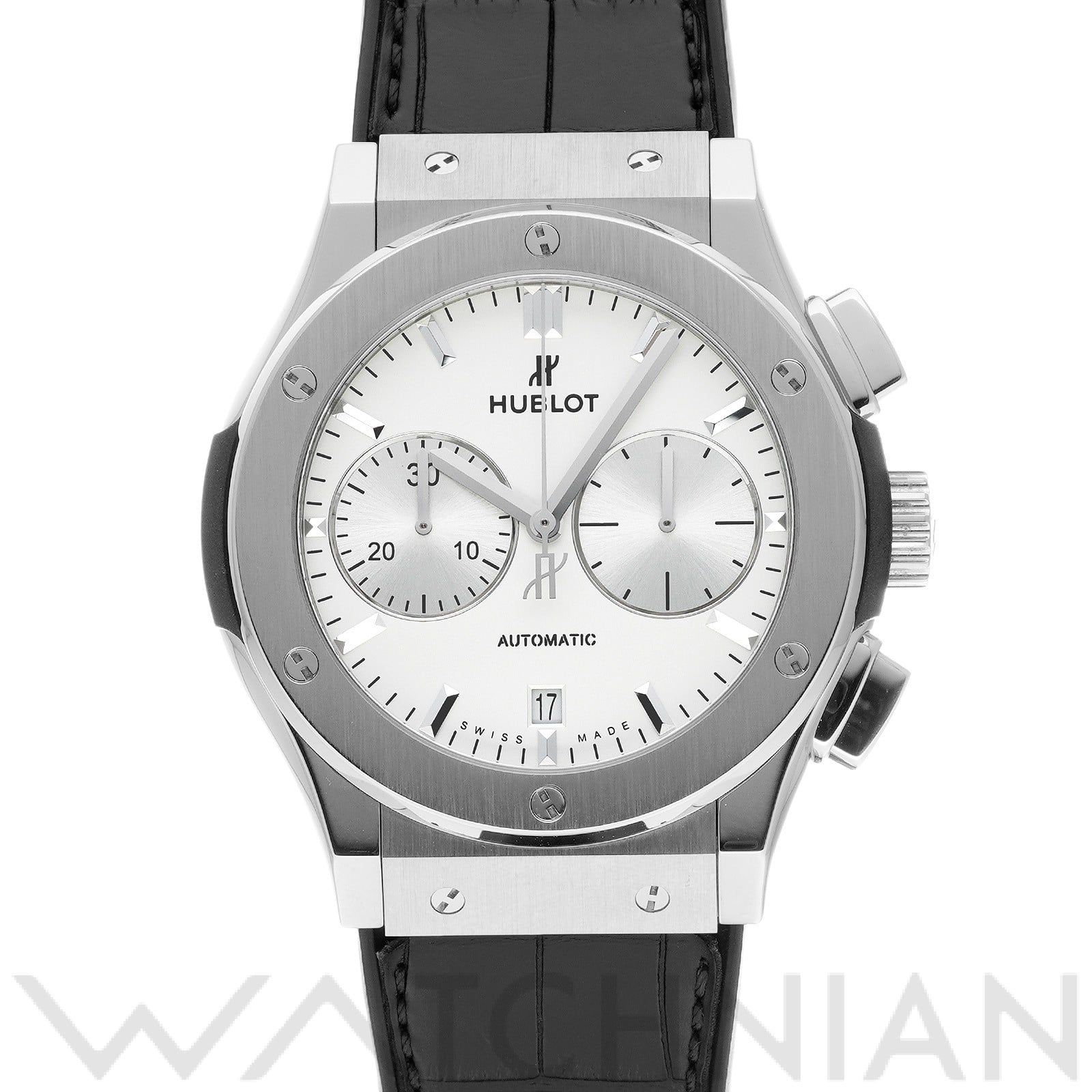 クラシックフュージョン クロノグラフ チタニウム オパリン 521.NX.2611.LR オパリン ウブロ HUBLOT メンズ 【中古】