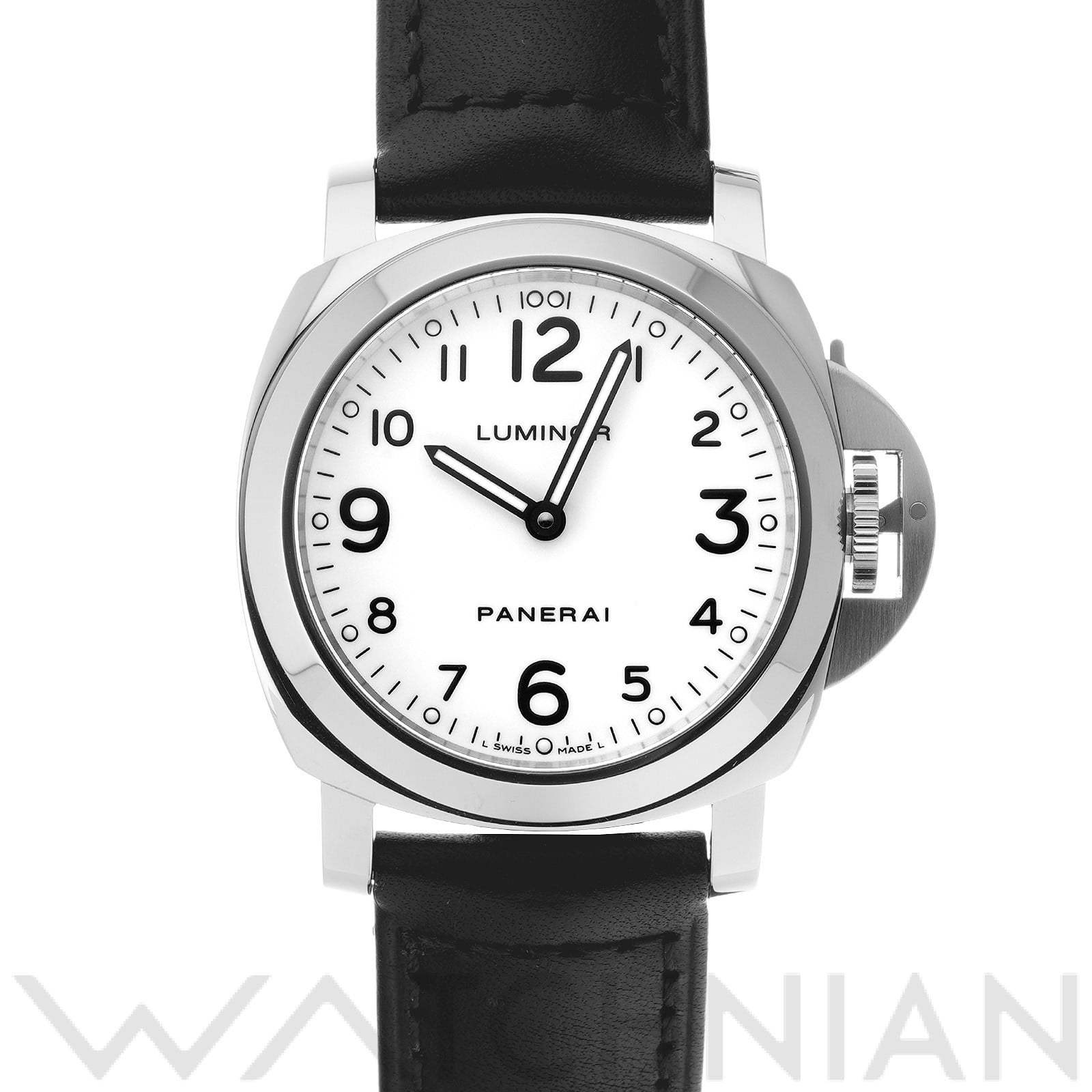 ルミノール ベース PAM00114 N番(2011年製造) ホワイト パネライ OFFICINE PANERAI メンズ 【中古】