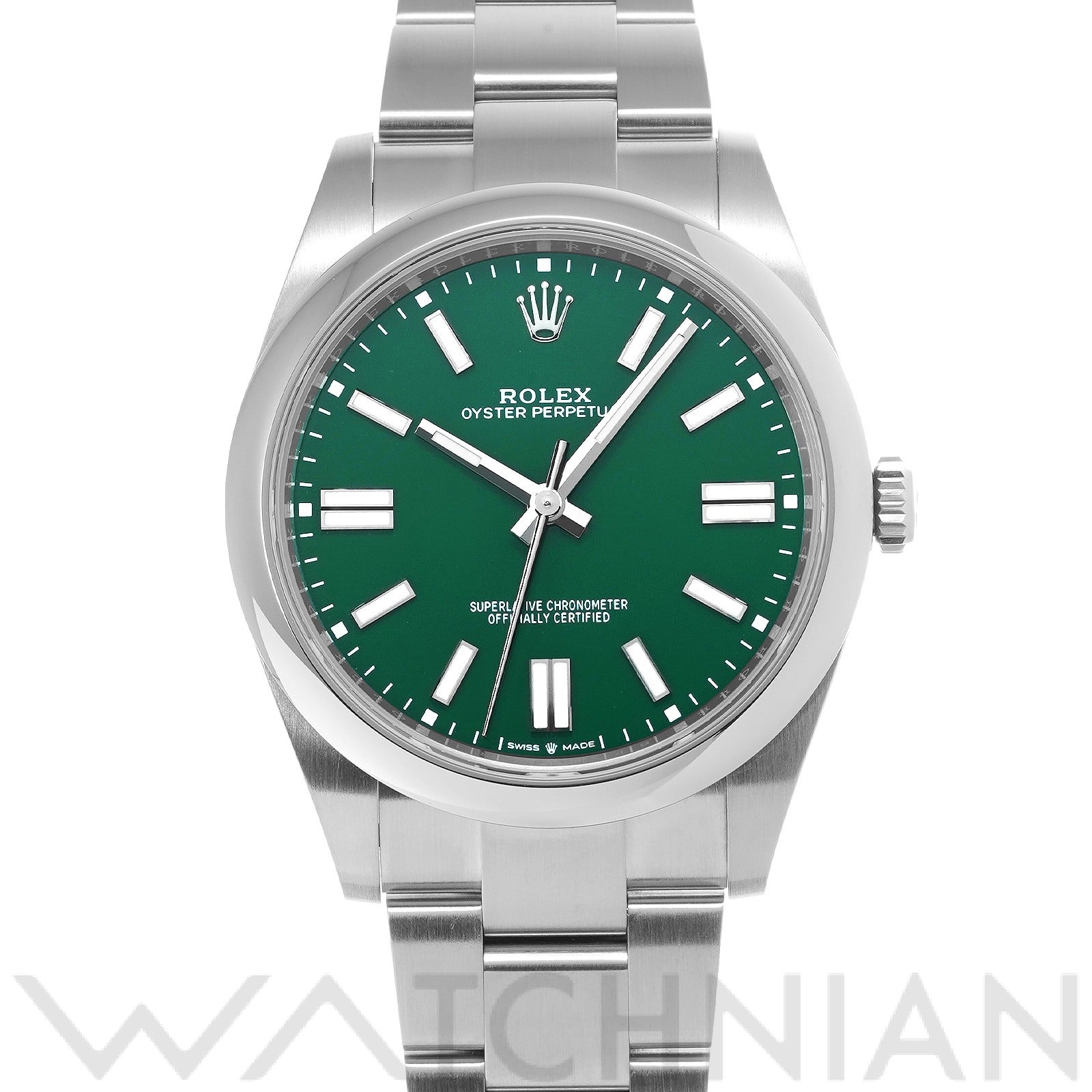 ロレックス オイスターパーペチュアル 41 124300 グリーン メンズ 時計 【中古】【wristwatch】