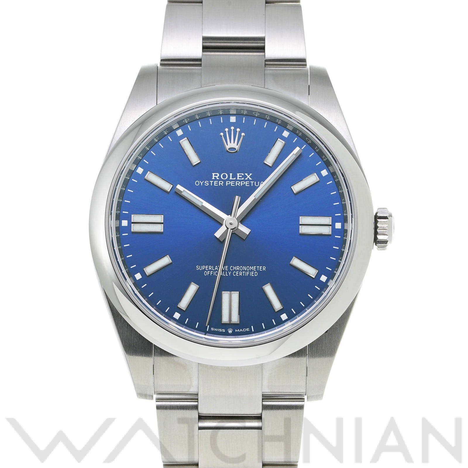 ロレックス オイスターパーペチュアル 41 124300 ブライトブルー メンズ 時計 【中古】【wristwatch】