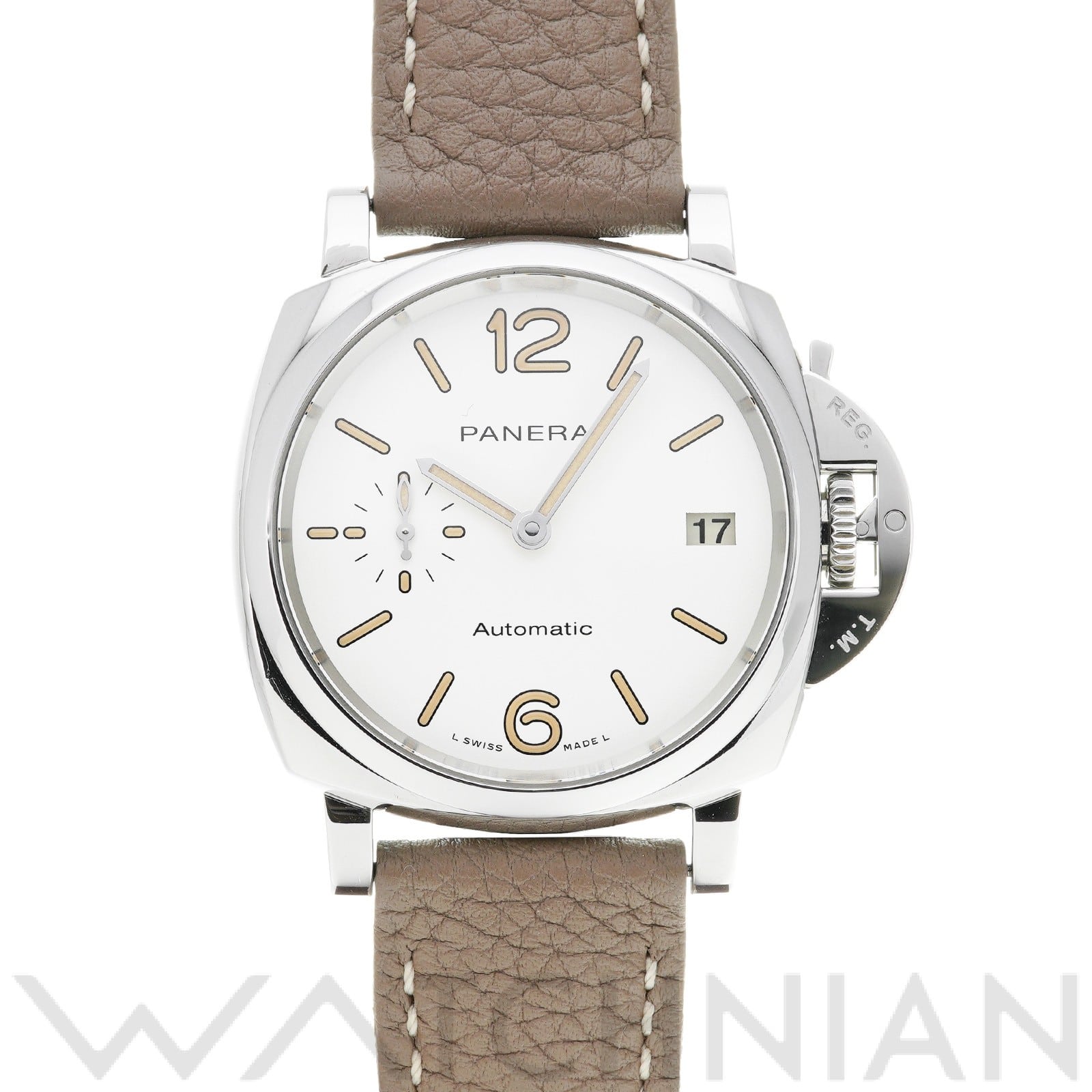 ルミノール ドゥエ PAM01043 V番(2019年製造) ホワイト パネライ OFFICINE PANERAI メンズ 【中古】