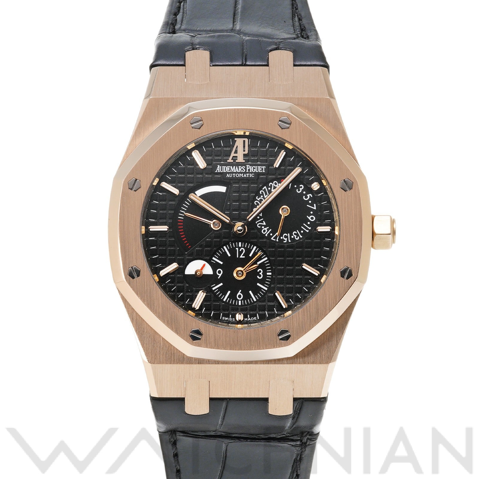 オーデマ ピゲ ロイヤルオーク デュアルタイム 26120OR.OO.D002CR.01 ブラック メンズ 時計 【中古】【wristwatch】