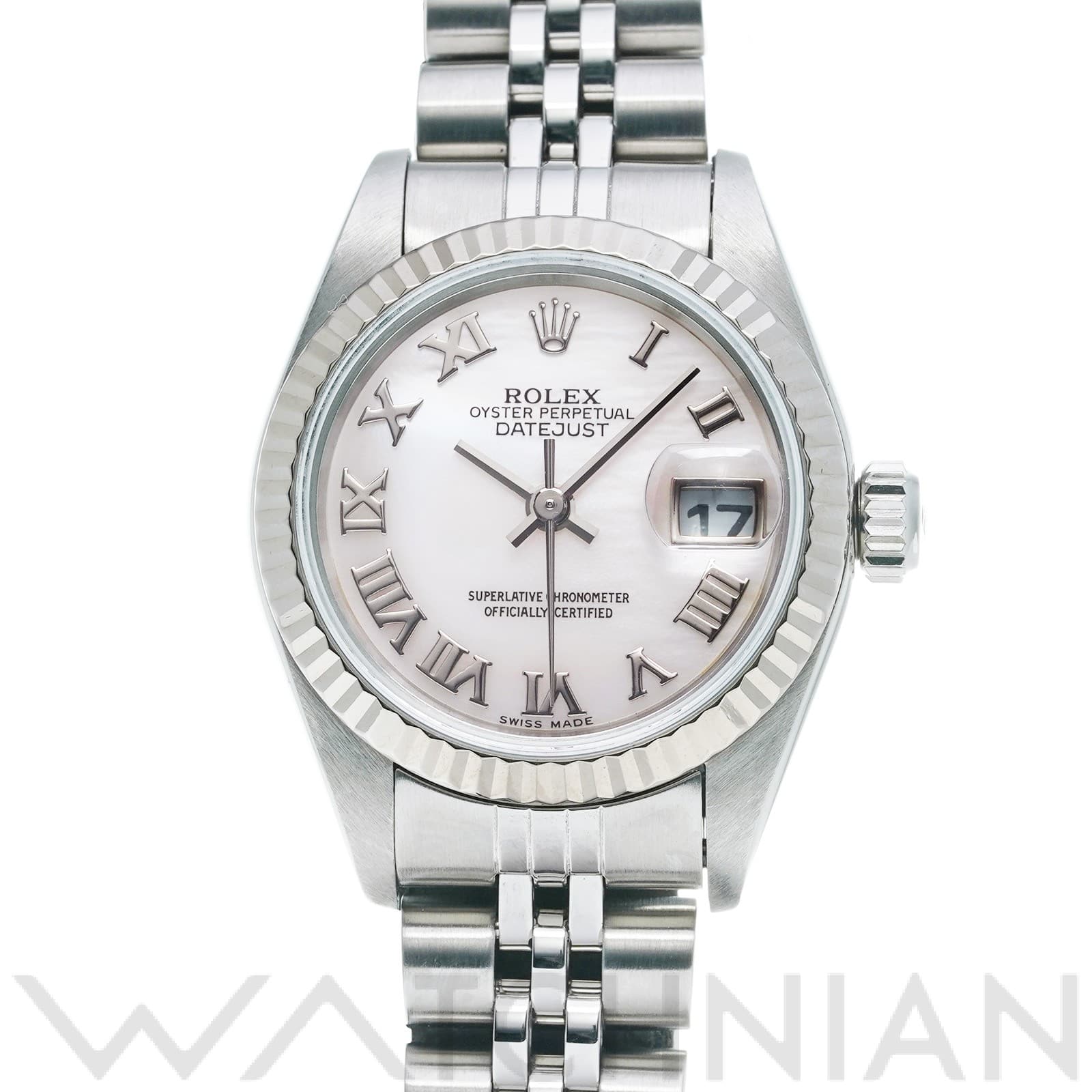 ロレックス デイトジャスト 79174NR ホワイトシェル レディース 時計 【中古】【wristwatch】