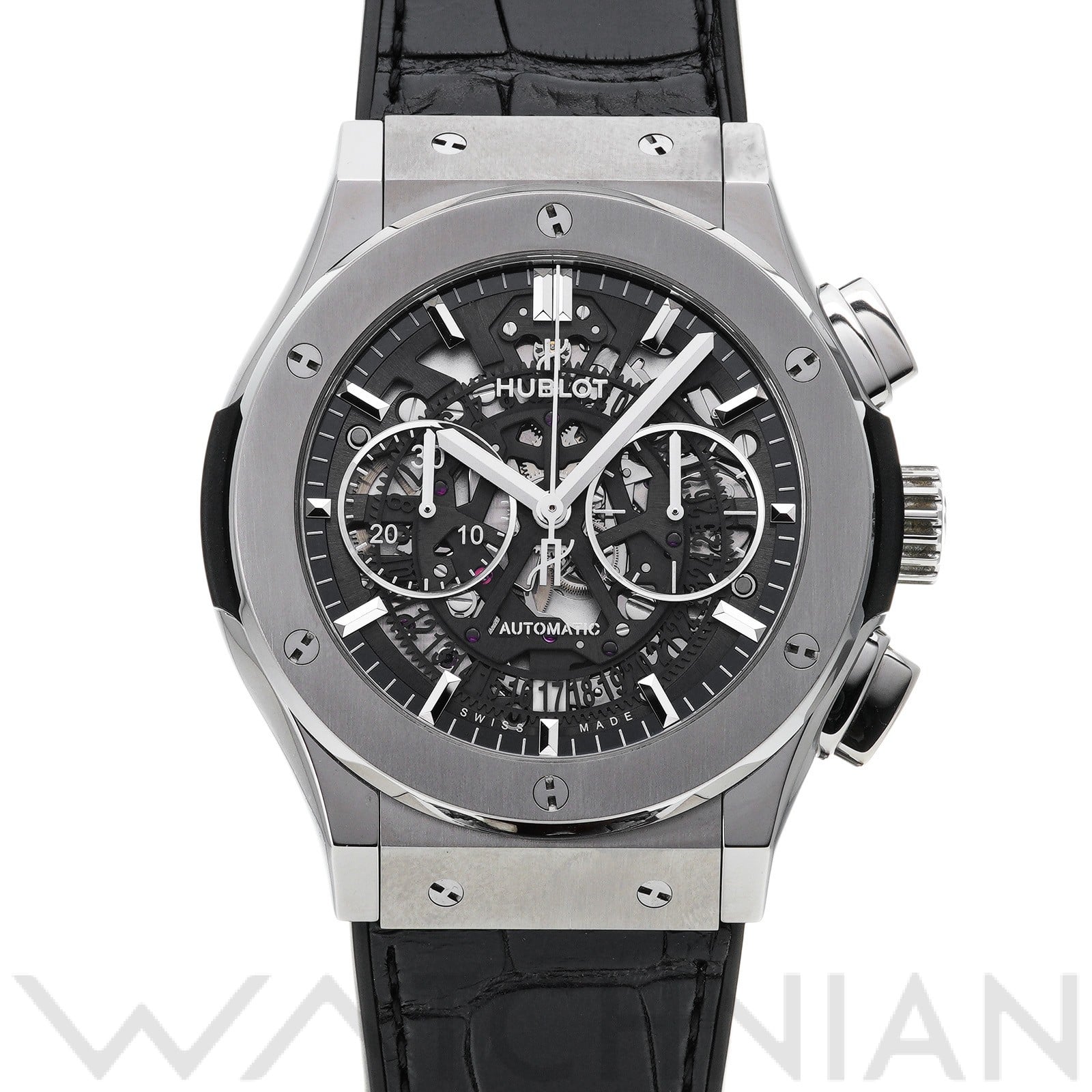 クラシックフュージョン アエロフュージョン チタニウム 525.NX.0170.LR サファイアクリスタル ウブロ HUBLOT メンズ 【中古】