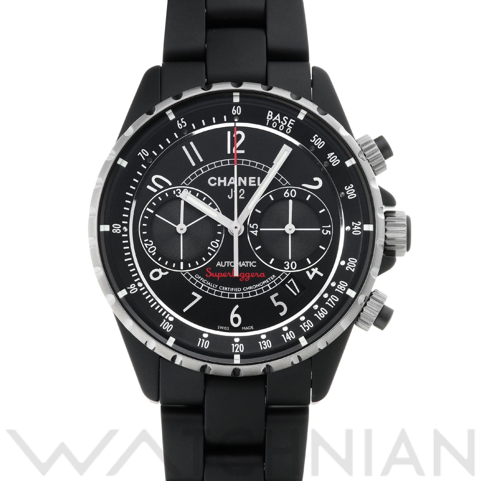 シャネル / CHANEL J12 スーパーレッジェーラ H3409 ブラック メンズ 時計 【中古】【wristwatch】