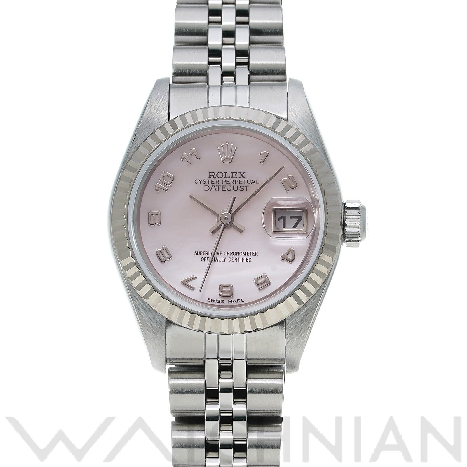 ロレックス デイトジャスト 79174NA ピンクシェル レディース 時計 【中古】【wristwatch】