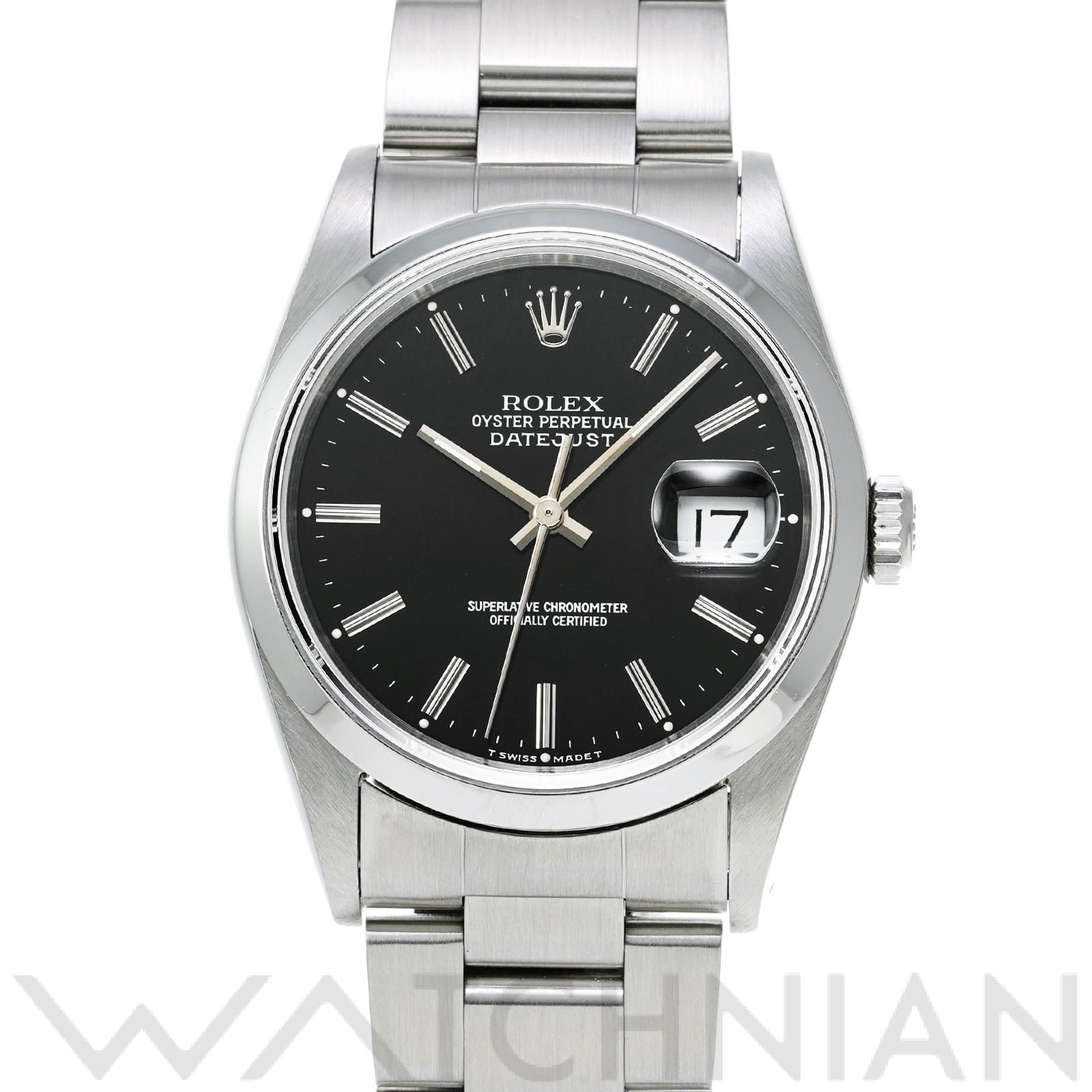 ロレックス デイトジャスト 36 16200 ブラック メンズ 時計 【中古】【wristwatch】