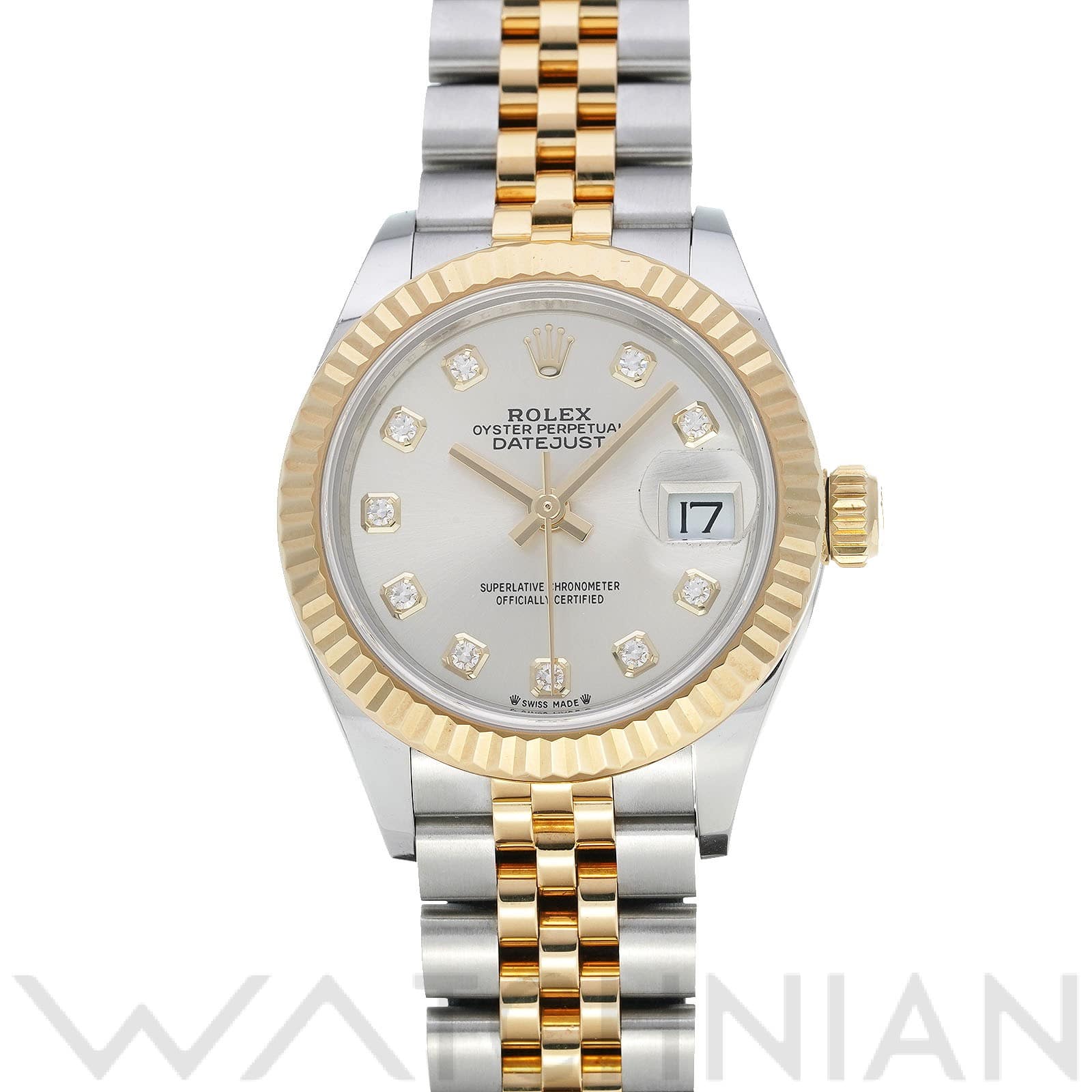 ロレックス レディ デイトジャスト 28 279173G シルバー/ダイヤモンド レディース 時計 【中古】【wristwatch】