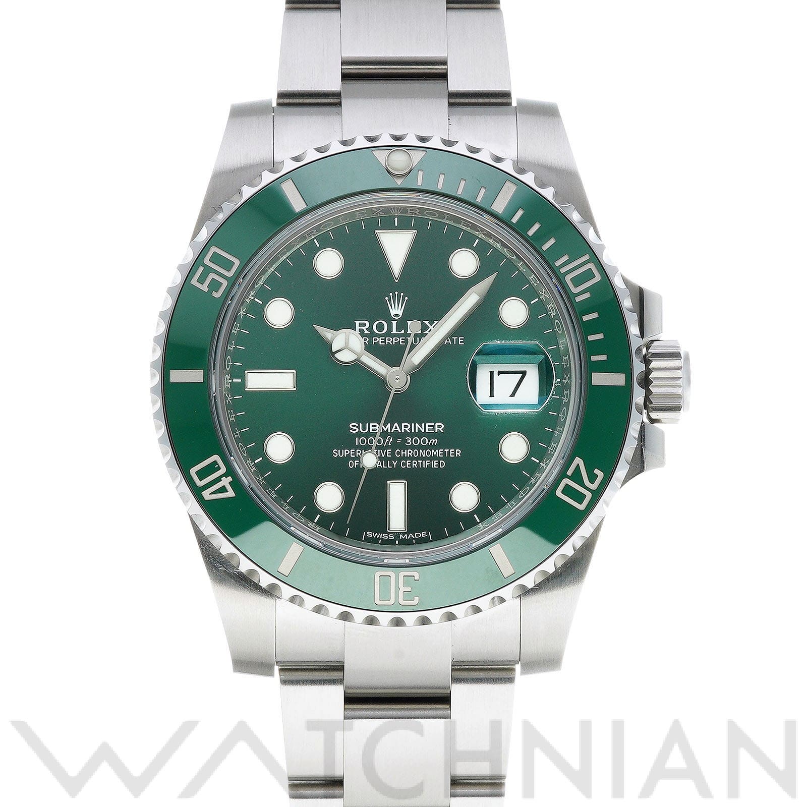 ロレックス サブマリーナ デイト 116610LV グリーン メンズ 時計 【中古】【wristwatch】