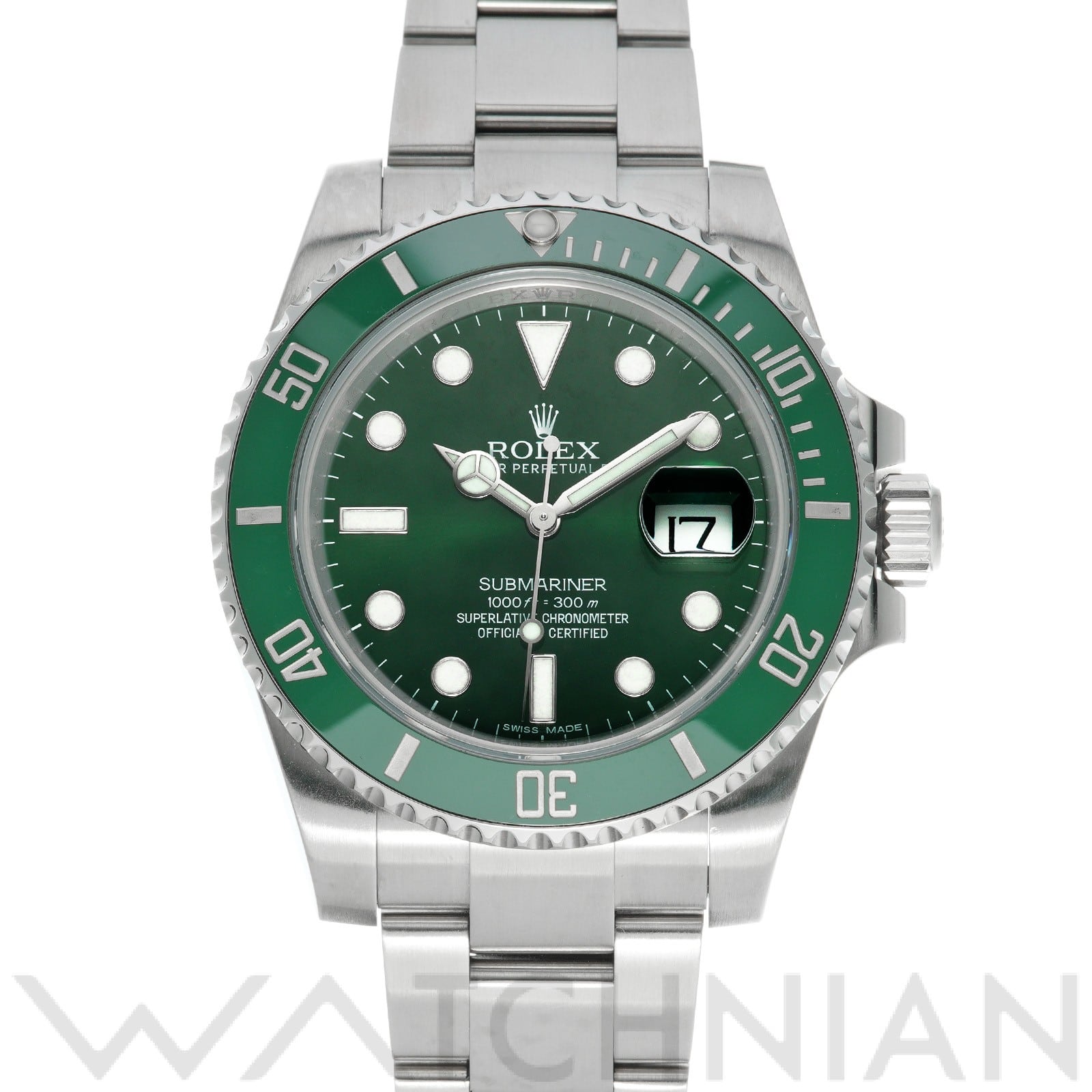 ロレックス サブマリーナ デイト 116610LV グリーン メンズ 時計 【中古】【wristwatch】