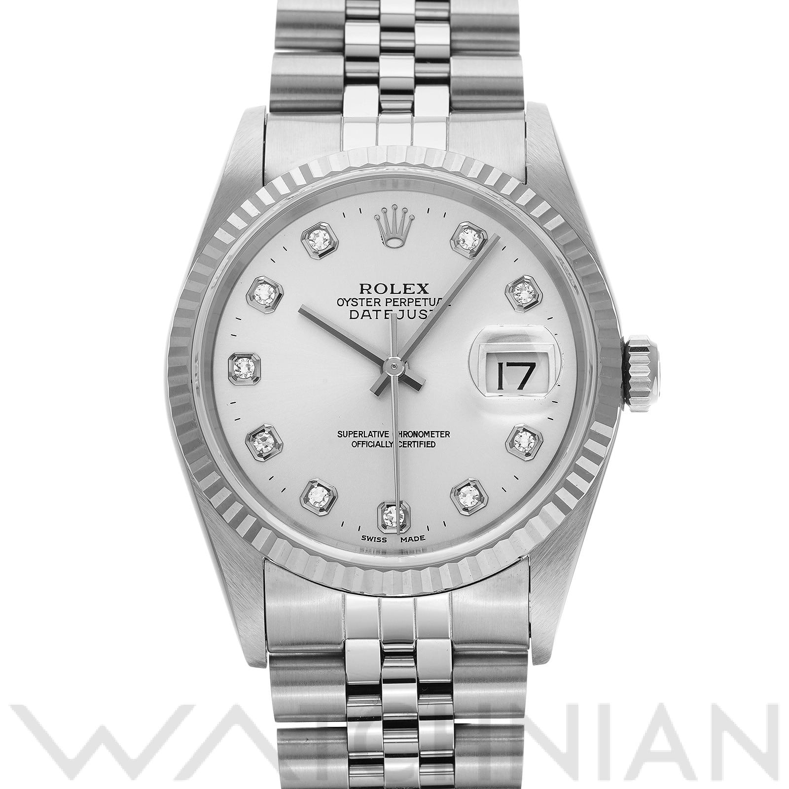 ロレックス デイトジャスト 16234G シルバー/ダイヤモンド メンズ 時計 【中古】【wristwatch】