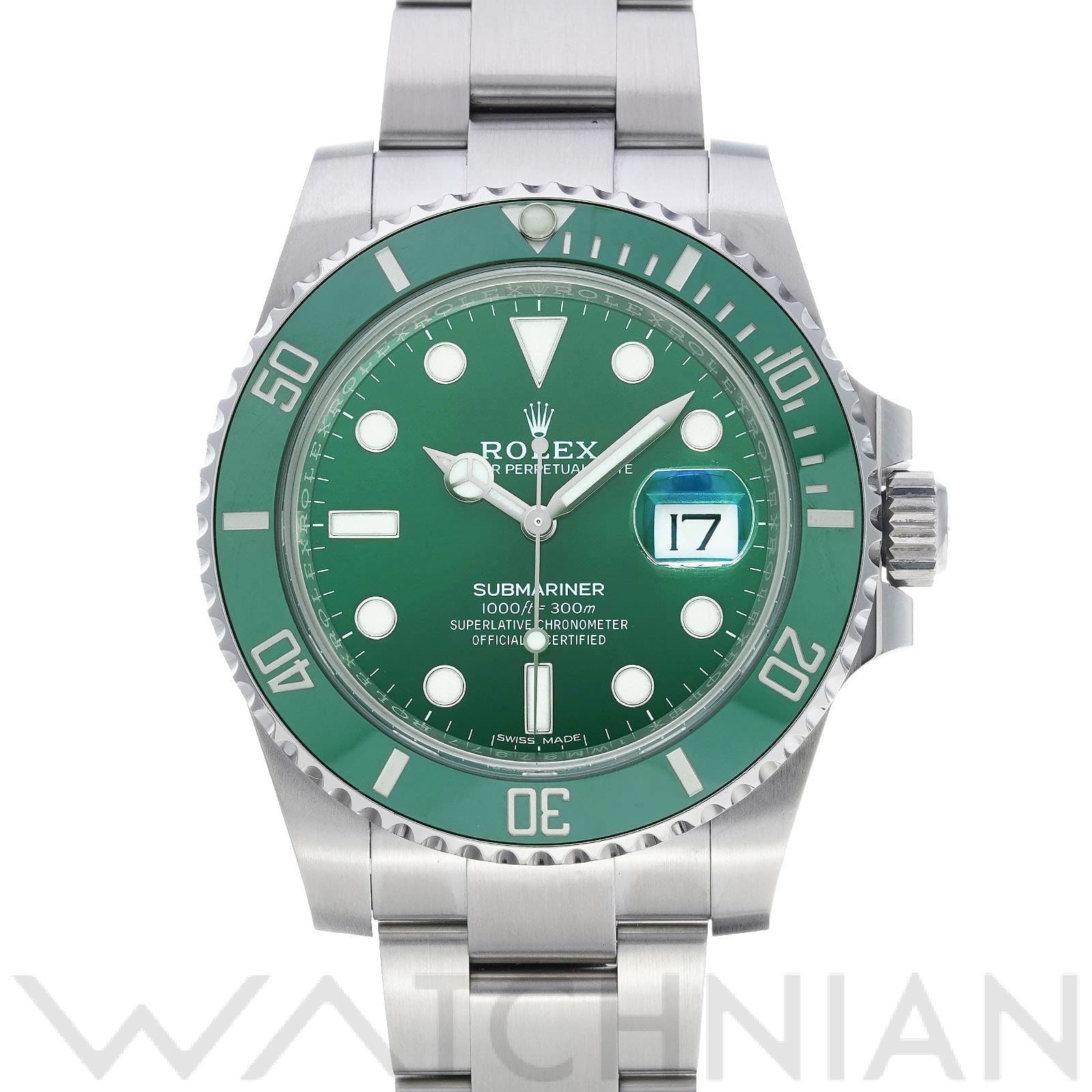 ロレックス サブマリーナ デイト 116610LV グリーン メンズ 時計 【中古】【wristwatch】