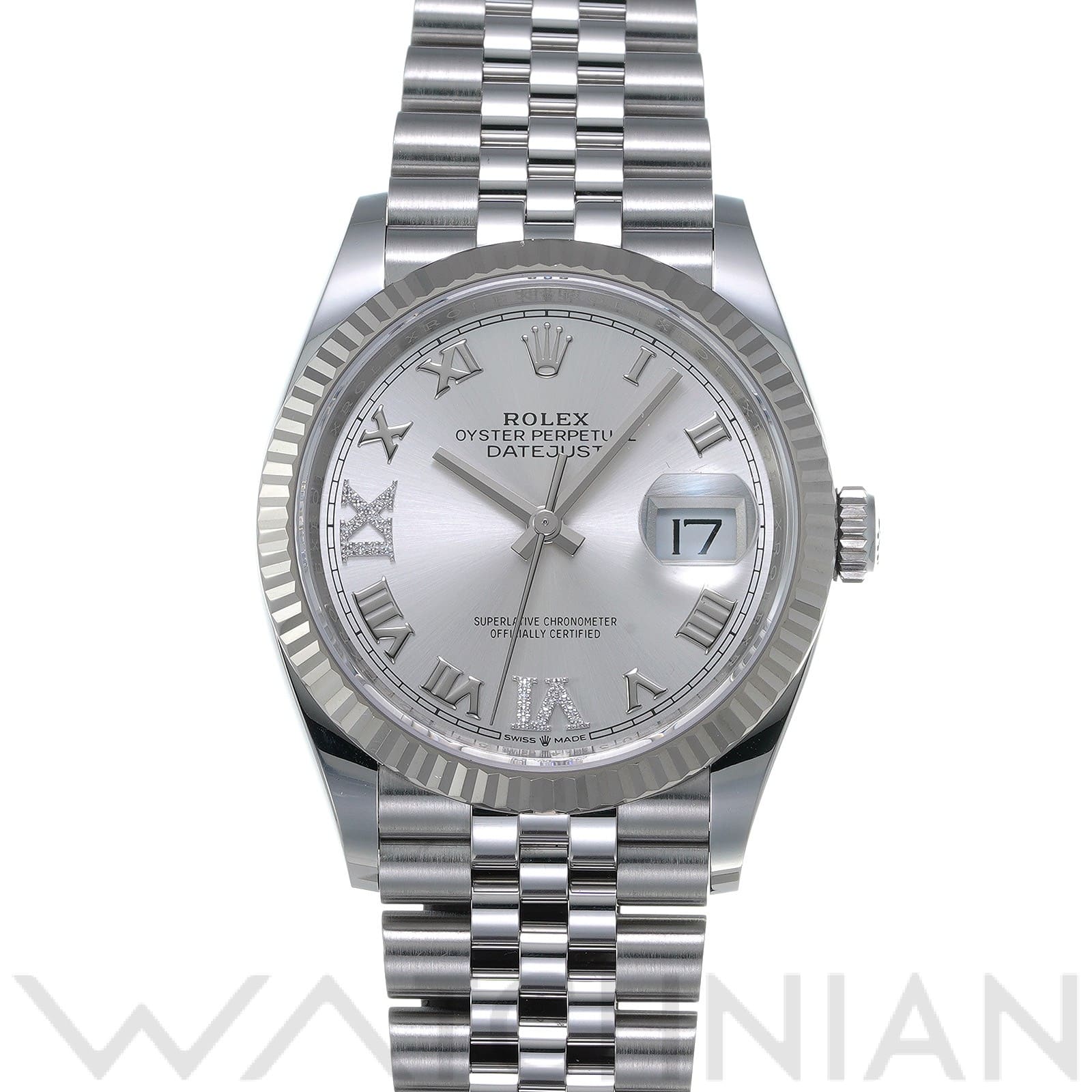 ロレックス デイトジャスト 36 126234 シルバー/ダイヤモンド メンズ 時計 【中古】【wristwatch】