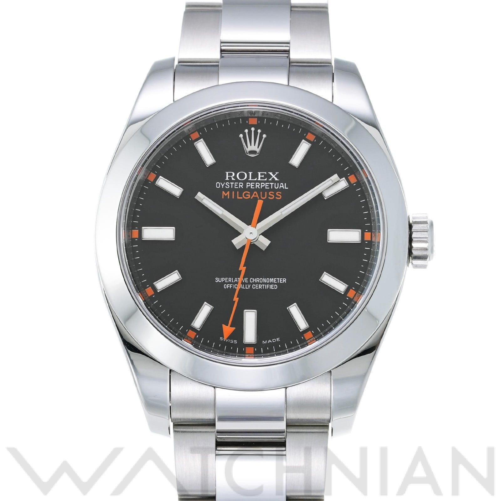 ミルガウス 116400 M番(2008年頃製造) ブラック ロレックス ROLEX メンズ 【中古】