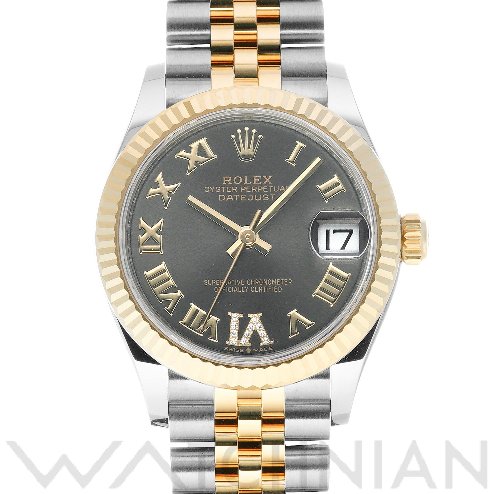 ロレックス デイトジャスト 31 278273 ダークグリーン/ダイヤモンド ユニセックス 時計 【中古】【wristwatch】