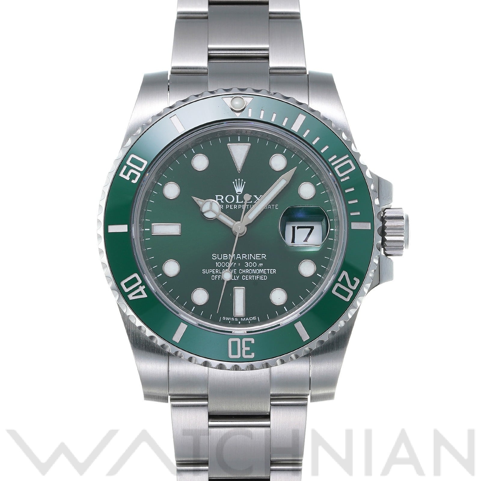 ロレックス サブマリーナ デイト 116610LV グリーン メンズ 時計 【中古】【wristwatch】