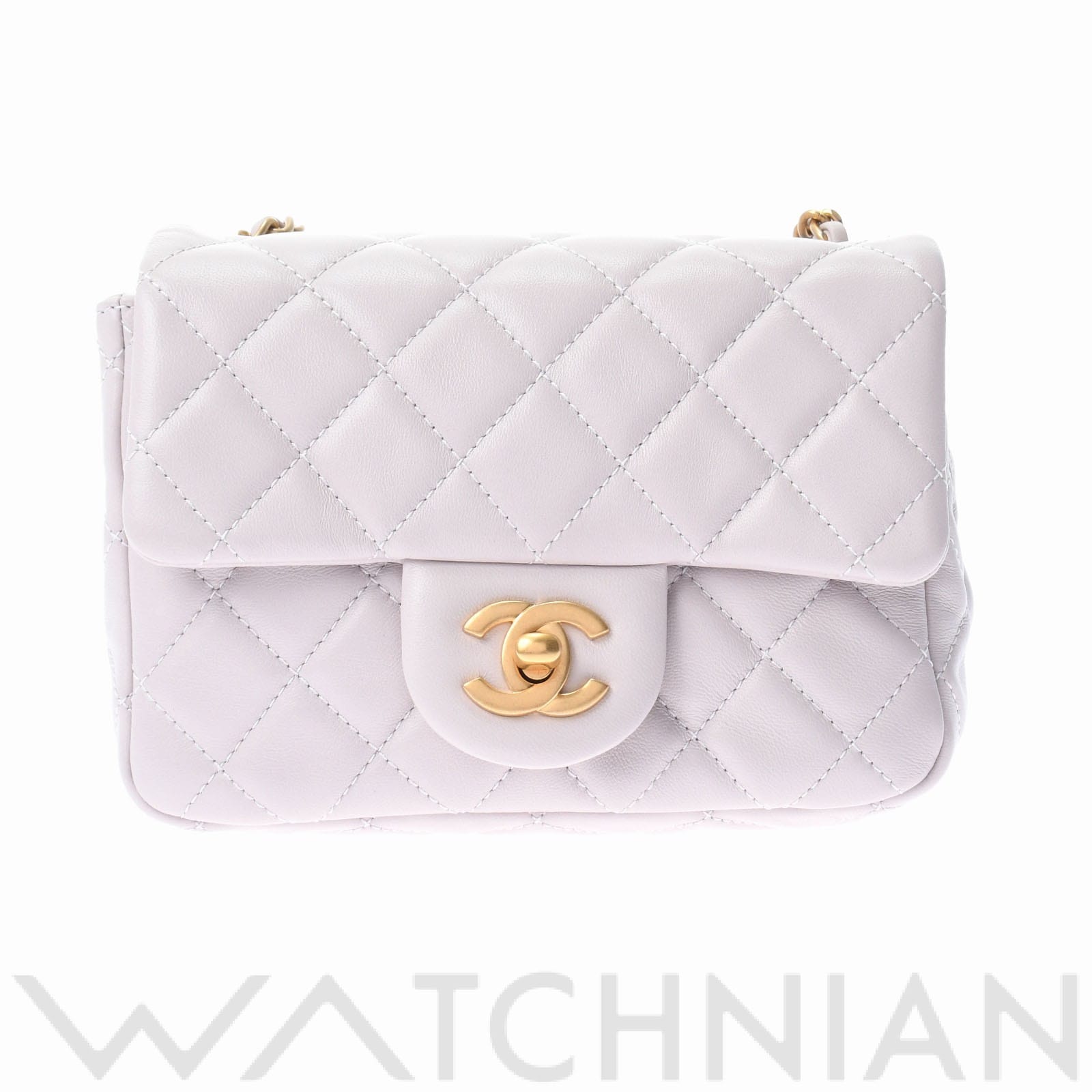 マトラッセ ミニフラップバッグ ライトピンク/アンティーク調ゴールド金具 AS1786 ラムスキン CHANEL シャネル レディース 【新品】