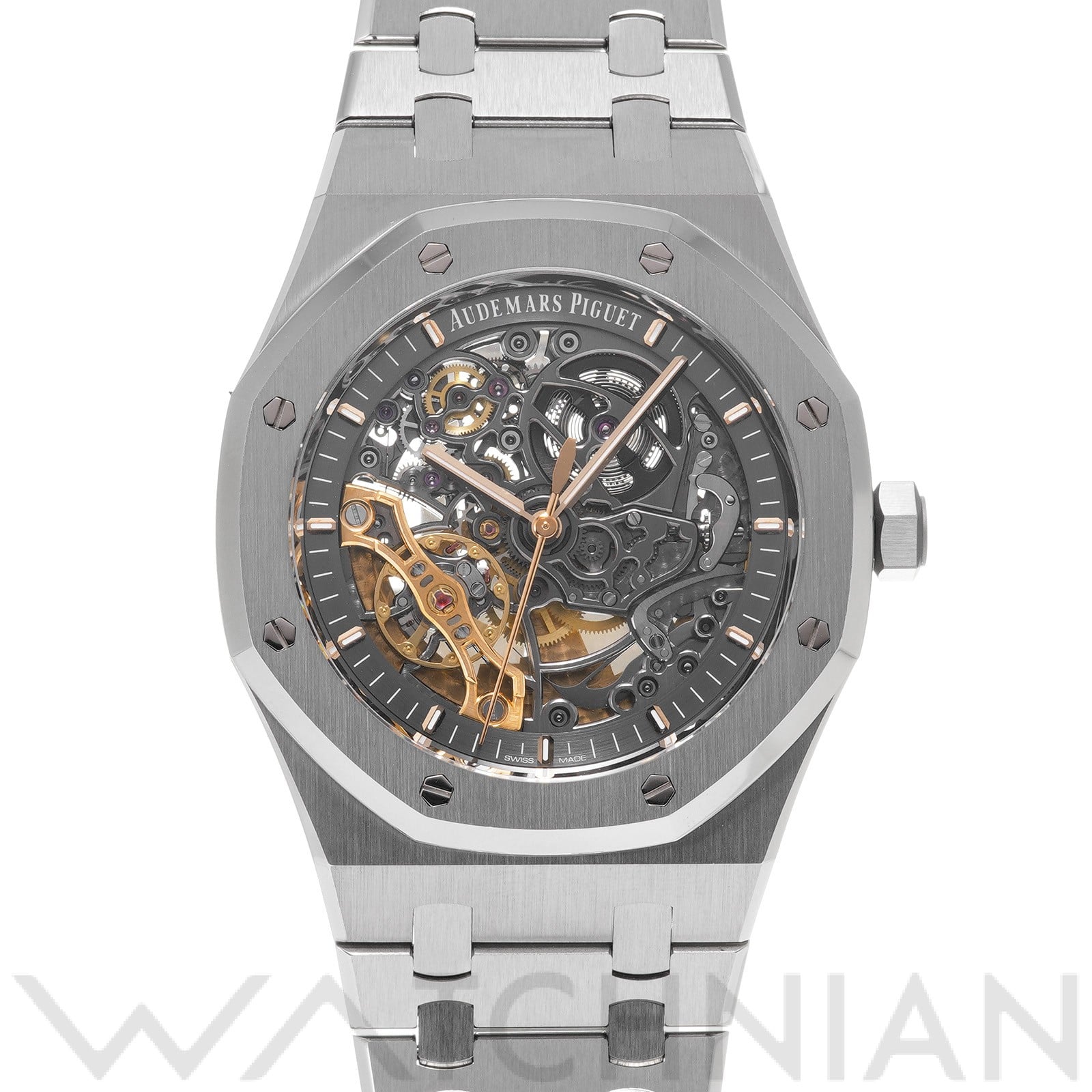 オーデマ ピゲ ロイヤルオーク ダブル バランスホイール オープンワーク 15407ST.OO.1220ST.01 スレートグレー メンズ 時計 【中古】【wristwatch】
