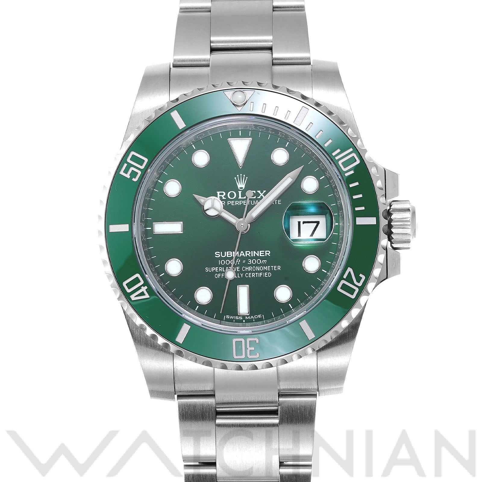 ロレックス サブマリーナ デイト 116610LV グリーン メンズ 時計 【中古】【wristwatch】