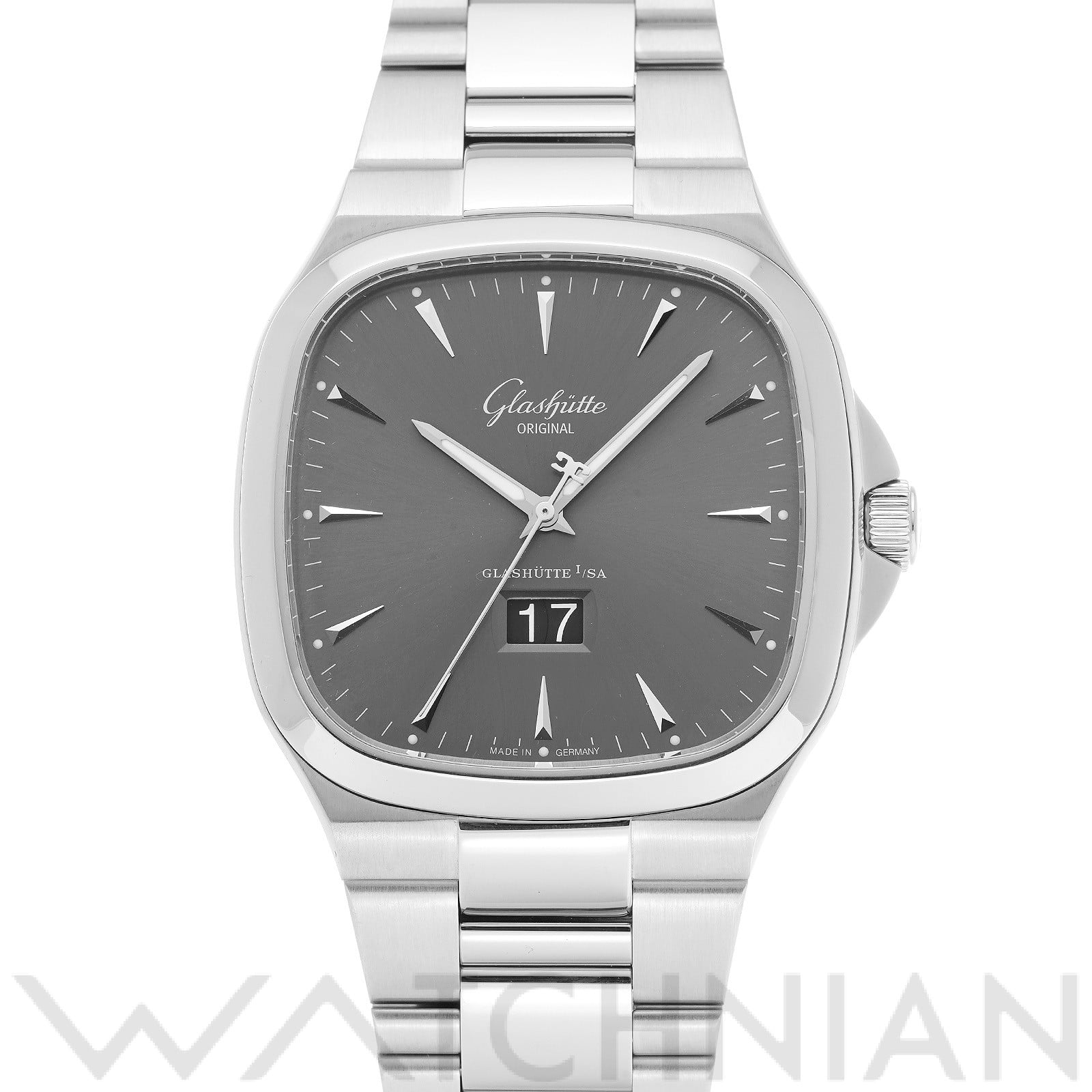 グラスヒュッテ オリジナル / GLASHUTTE ORIGINAL セブンティーズ パノラマデイト 2-39-47-12-12-14 グレー メンズ 時計 【中古】【wristwatch】