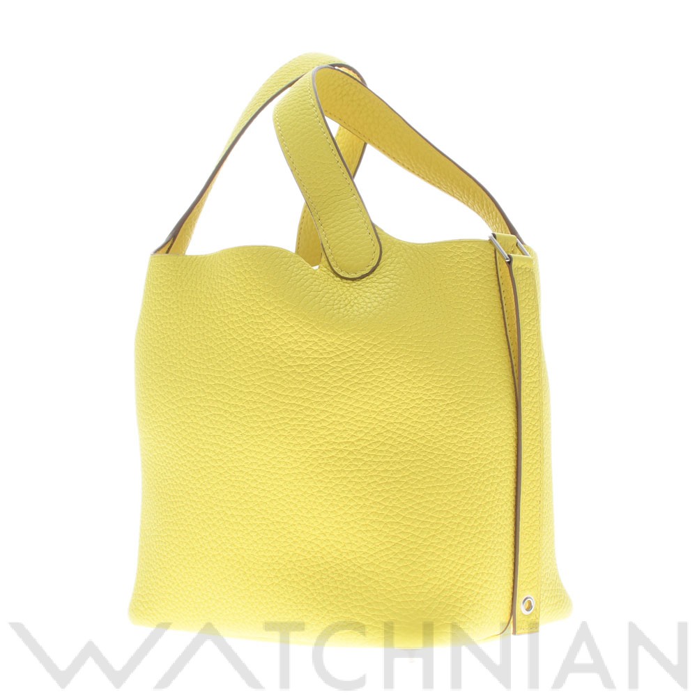 ピコタン ロック PM ライム(イエロー)/パラジウム金具 トリヨンクレマンス HERMES エルメス レディース 【新品】
