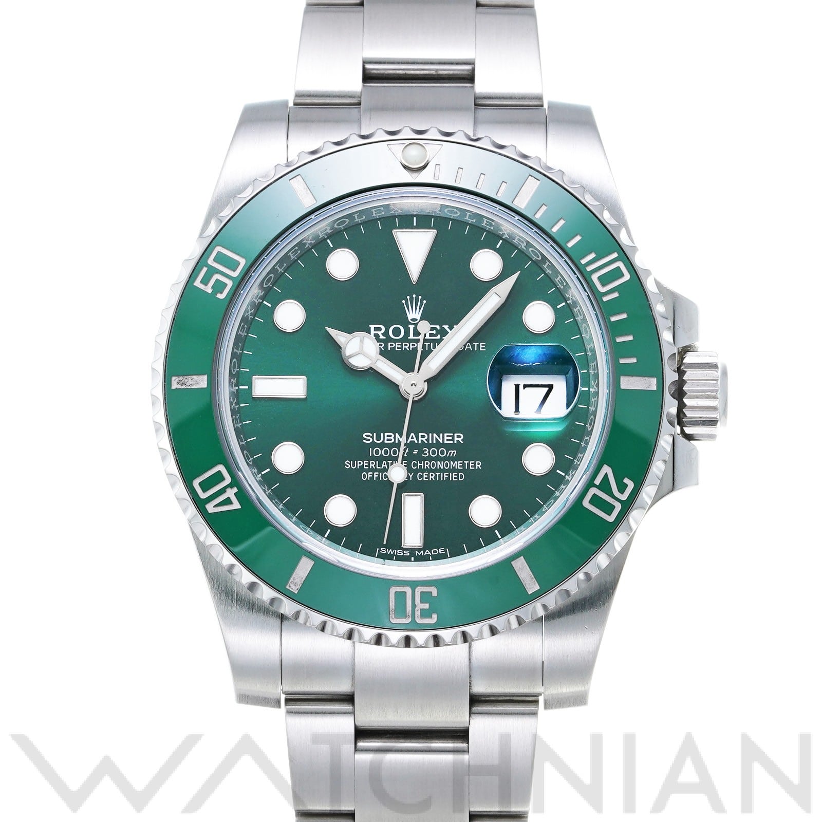 ロレックス サブマリーナ デイト 116610LV グリーン メンズ 時計 【中古】【wristwatch】