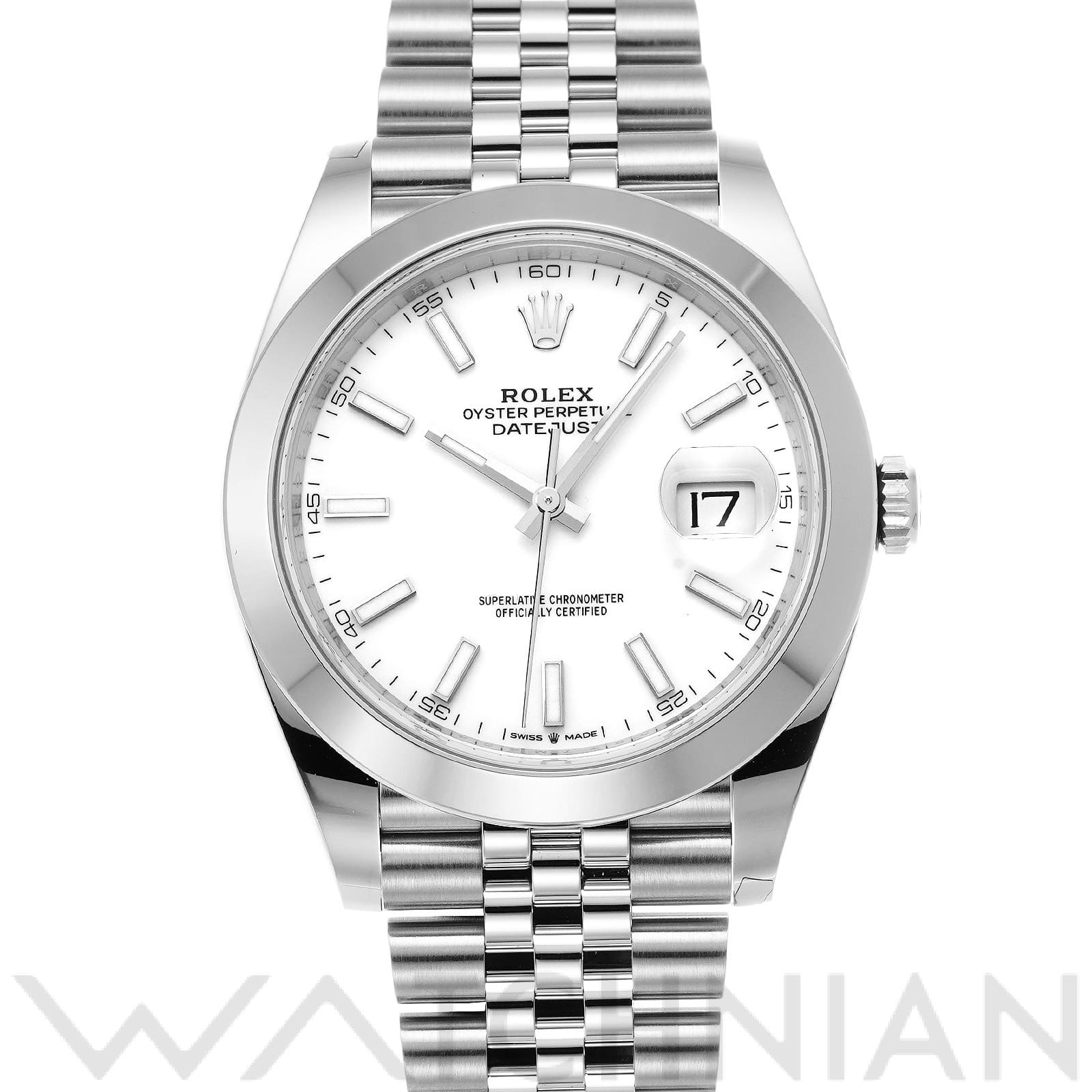 デイトジャスト 41 126300 ランダムシリアル ホワイト ロレックス ROLEX メンズ 【中古】