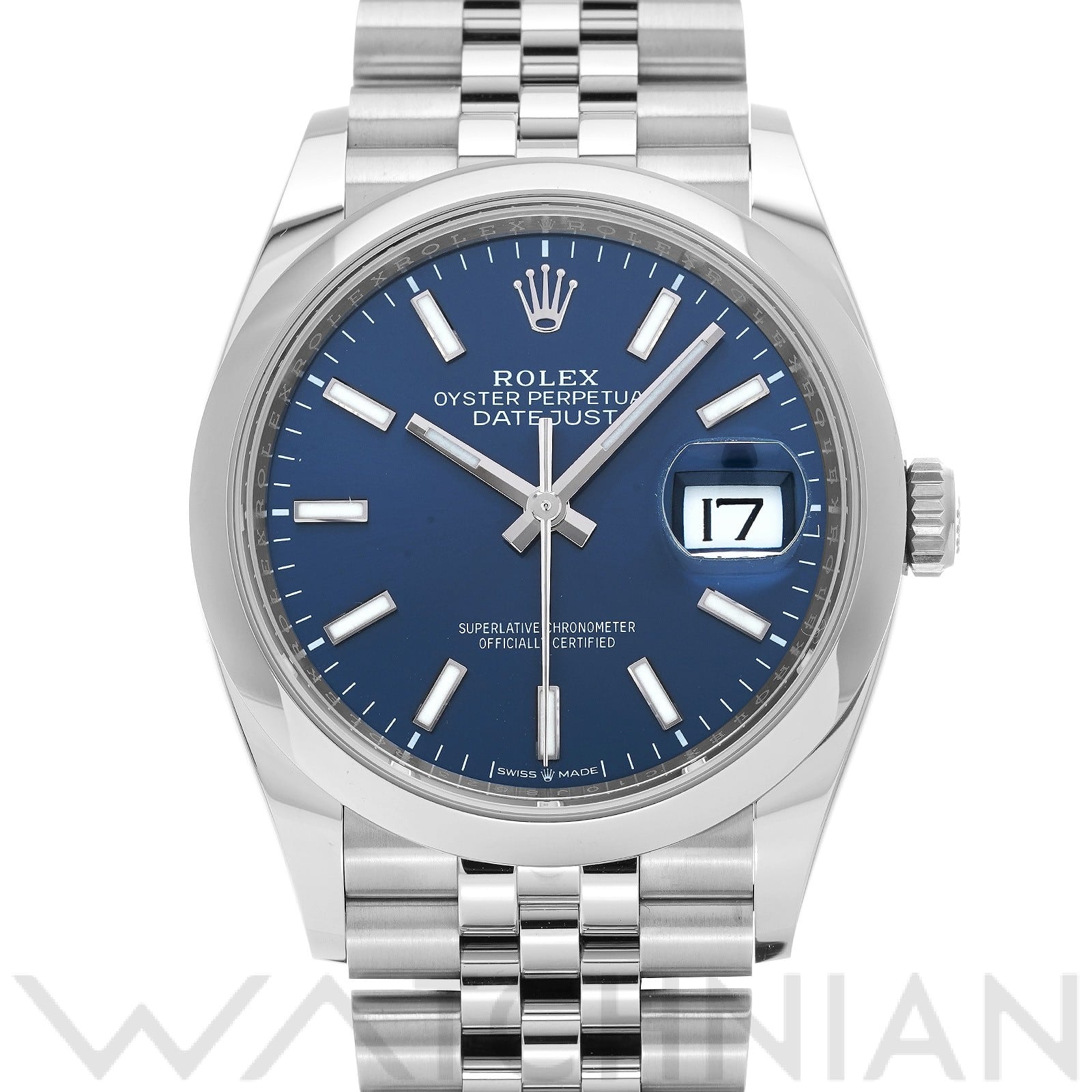 ロレックス デイトジャスト 36 126200 ブライトブルー メンズ 時計 【中古】【wristwatch】