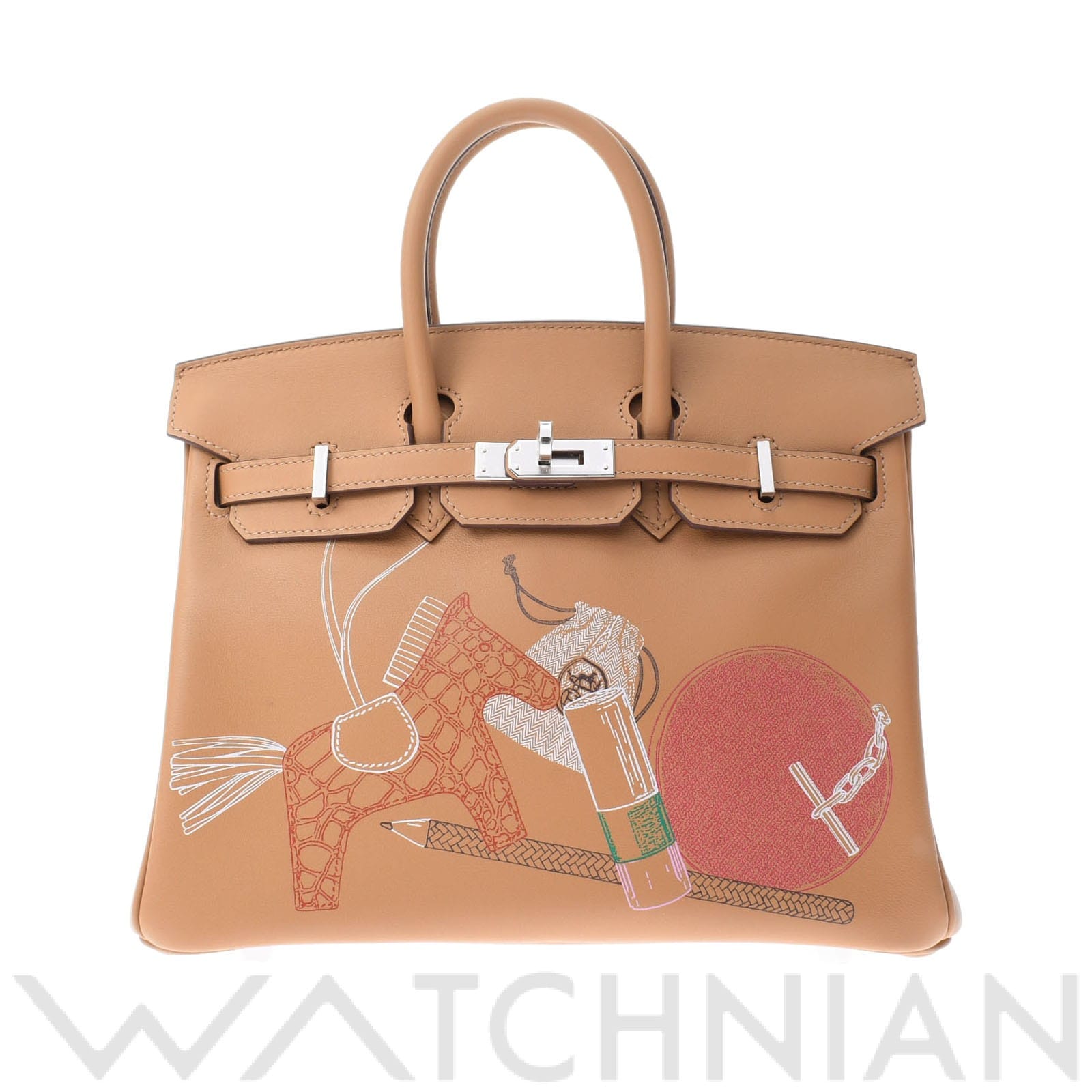 エルメス / HERMES バーキン 25 インアンドアウト ビスキュイ/パラジウム金具 ヴォースイフト レディース バッグ 【新品】【bag】