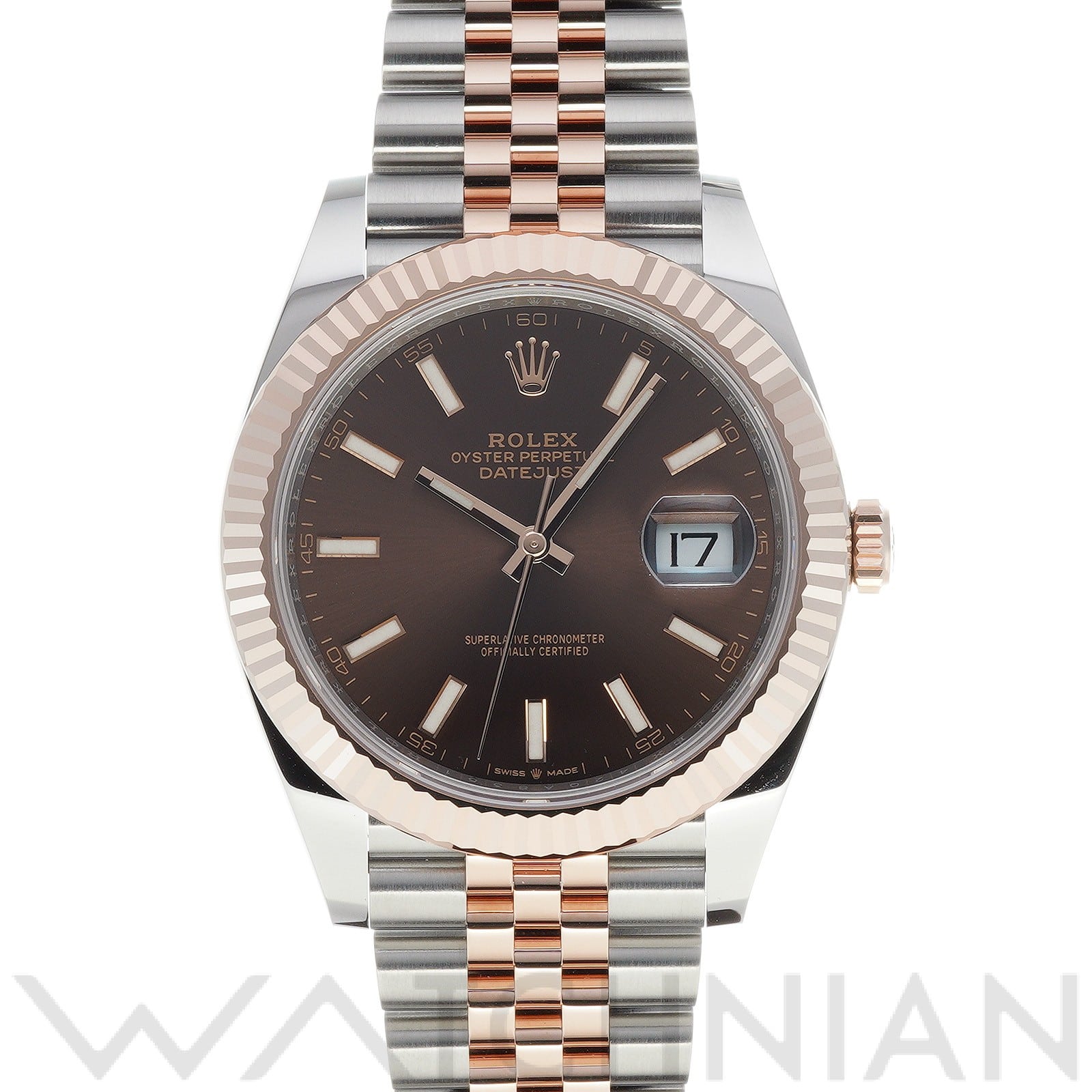 ロレックス デイトジャスト 41 126331 チョコレートブラウン メンズ 時計 【中古】【wristwatch】