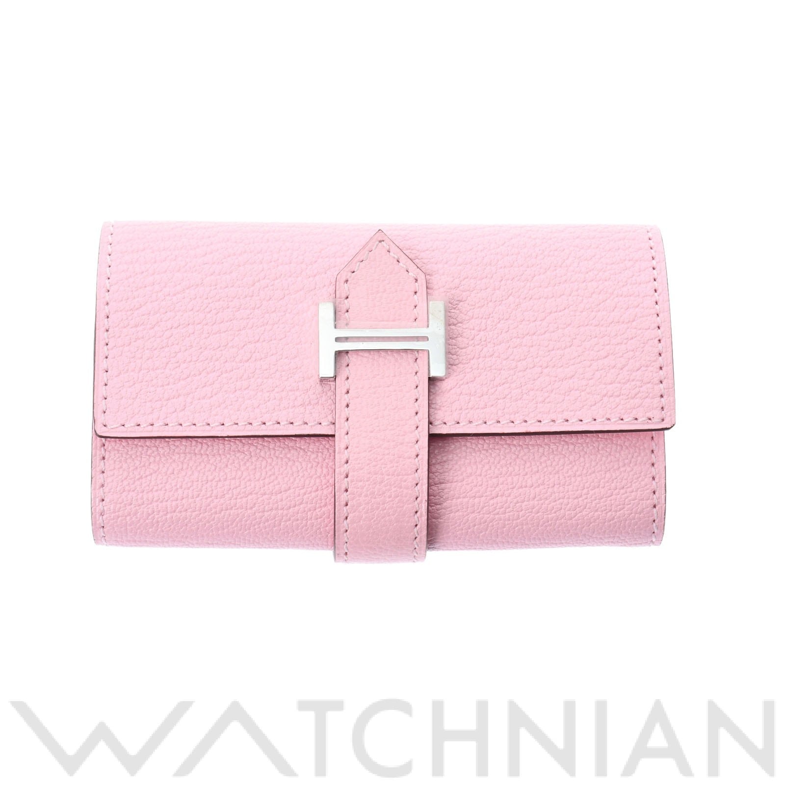 エルメス ベアン 4連キーケース ローズサクラ/パラジウム金具 シェーブル レディース 【新品】【other】